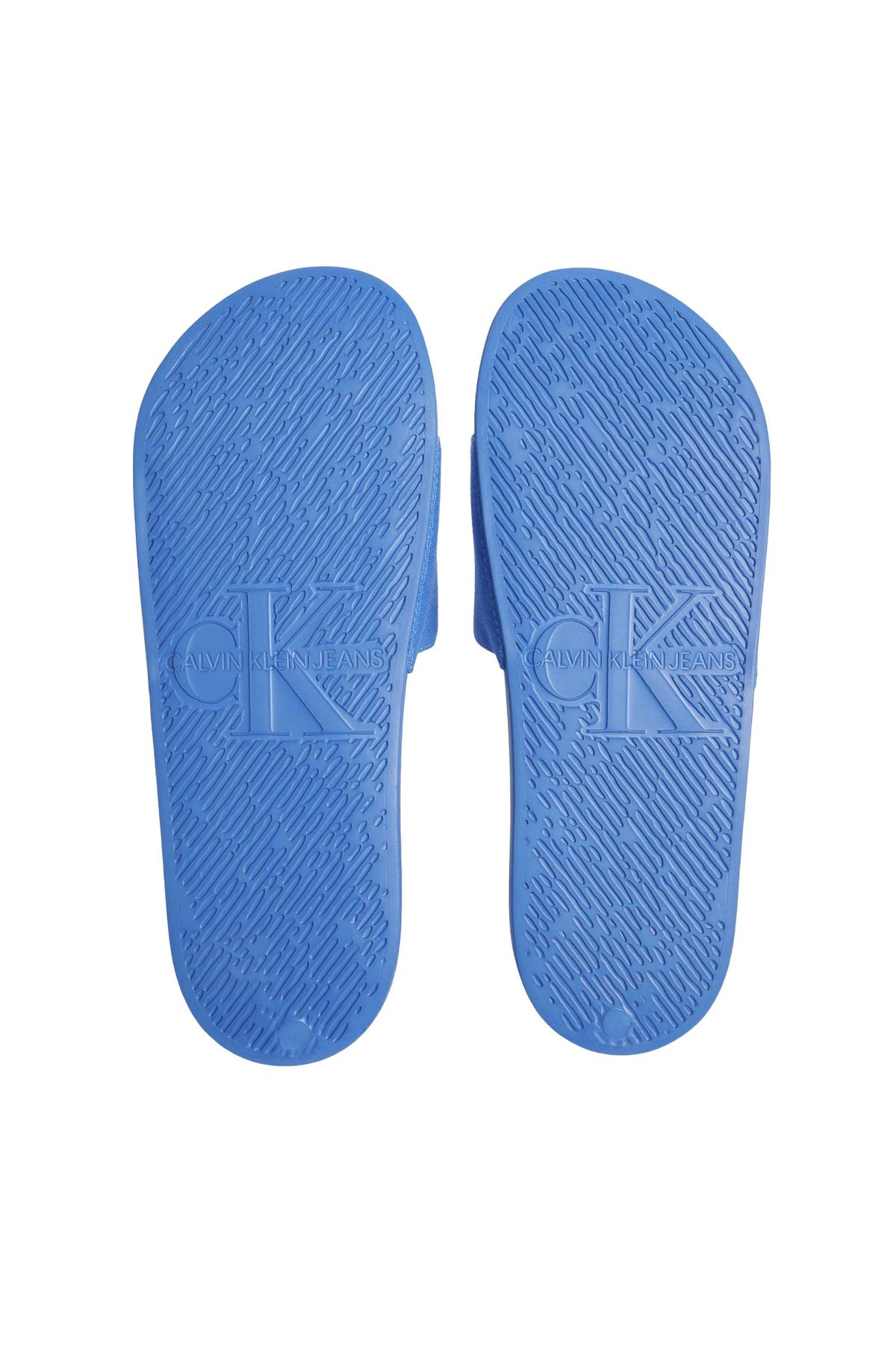دمپایی سفید مردانه آبی شرکت Slipper Beach Monogram. Calvin Klein