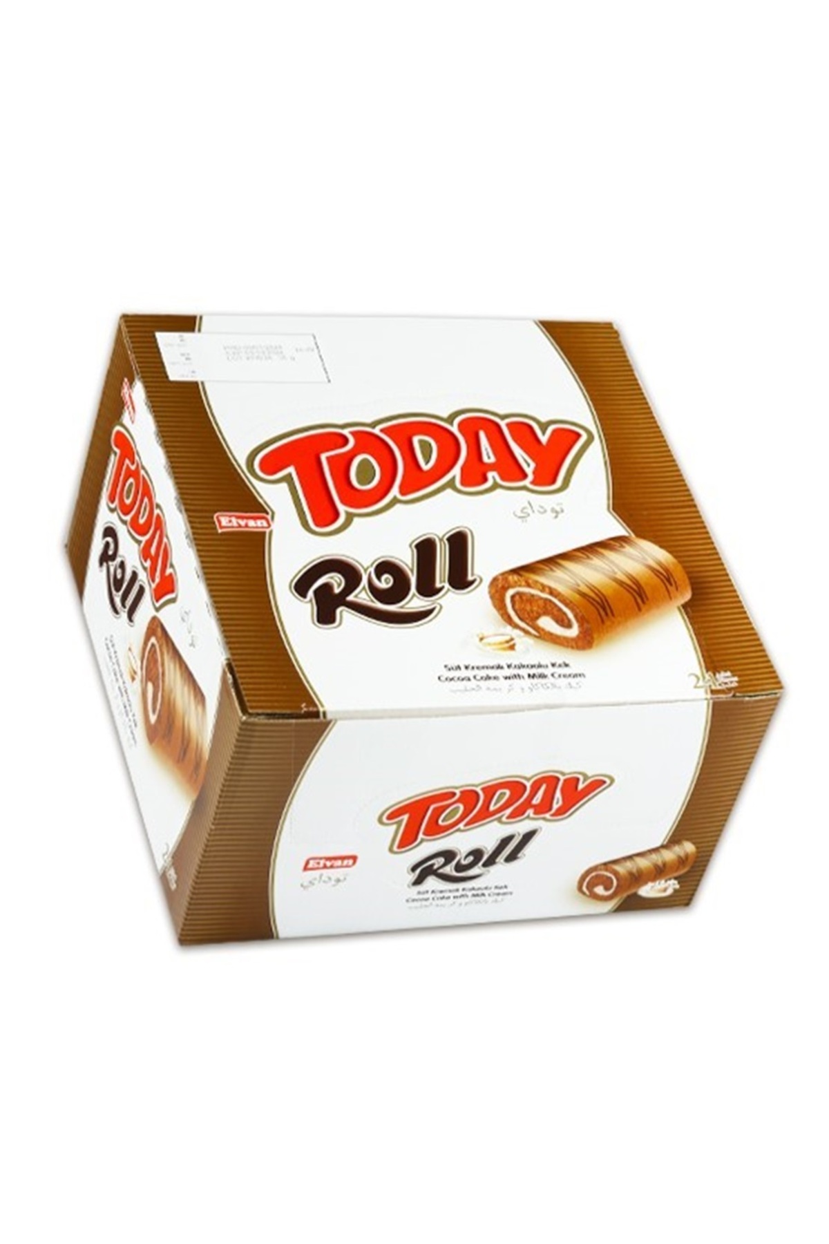 Elvan Swiss Roll Milk Cream Cake 35 Gr, 24 Pieces (1 Box) Trendyol