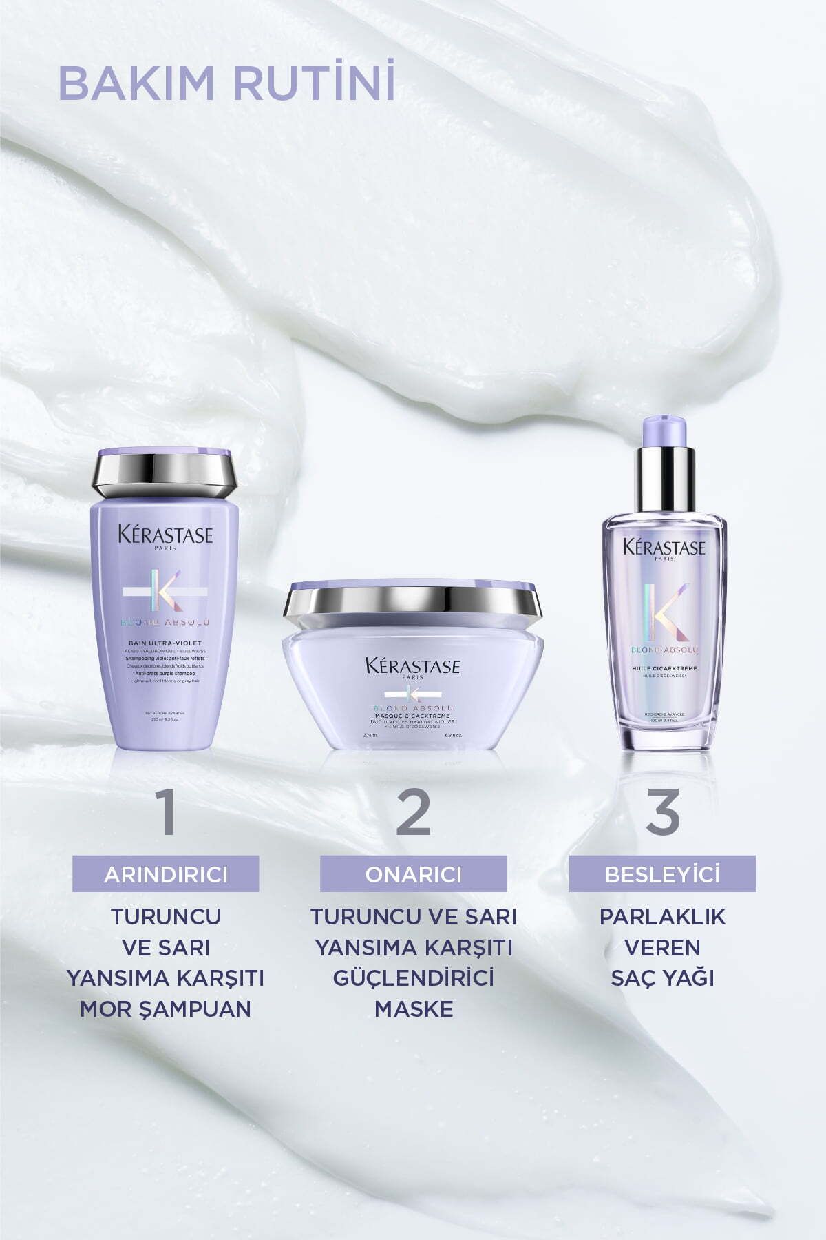 مجموعه مراقبتی BLOND ABSOLU 3 PACK برای انتقال مو به بلوند/GEM2FR-USF Kerastase