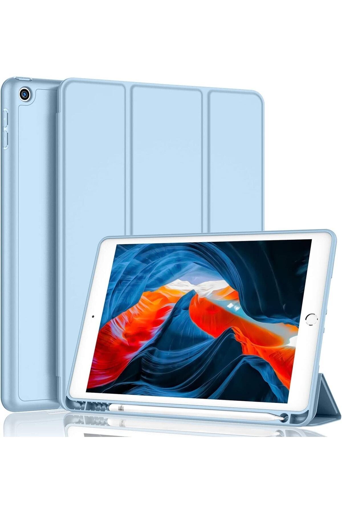 IPad 8th Gen 10.2 Compatible Case Smart Case with Pencil Compartment A2270 A2428 A2429 A2430 Blue
