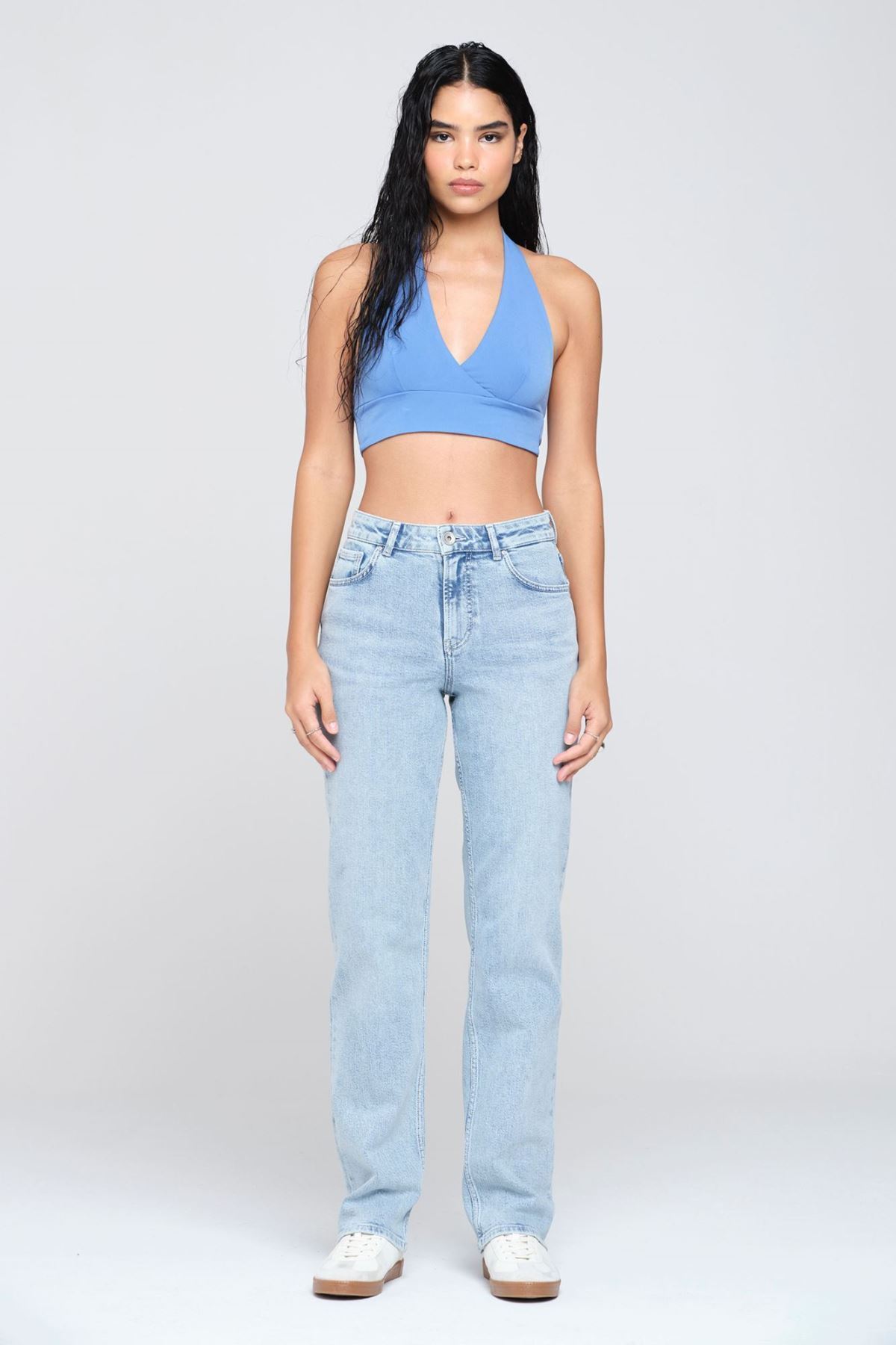 Blue Straıght Women's Jean Pants