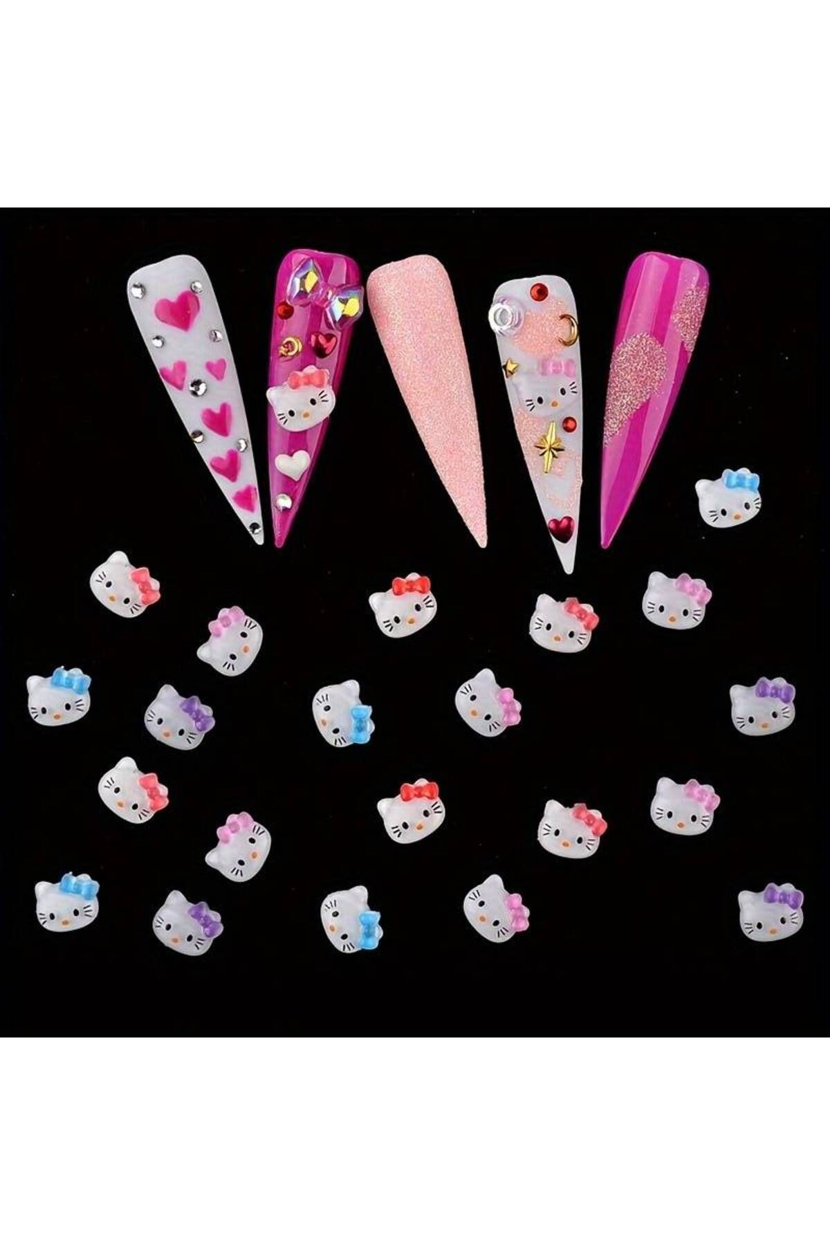 15pcs New Cute HELLO KITTY - Kitten Figures i زیور آلات مانیکور ساخت جواهرات VIOLA BEAUTY