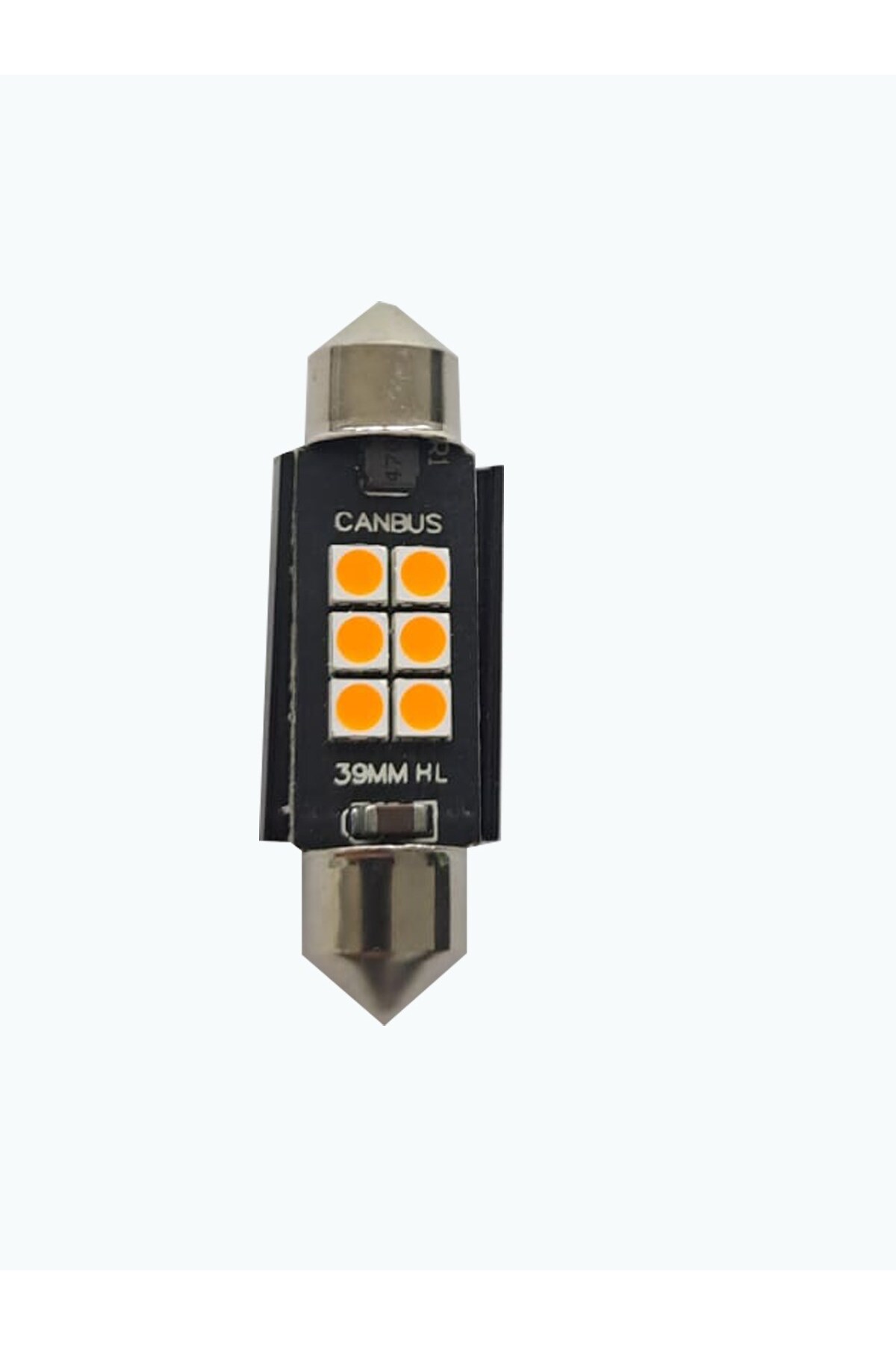 Erlight 39mm Sofit Led Ampul Turuncu 6 Led Plaka Bagaj  Tavan Aydınlatma 2 Adet Uyumlu