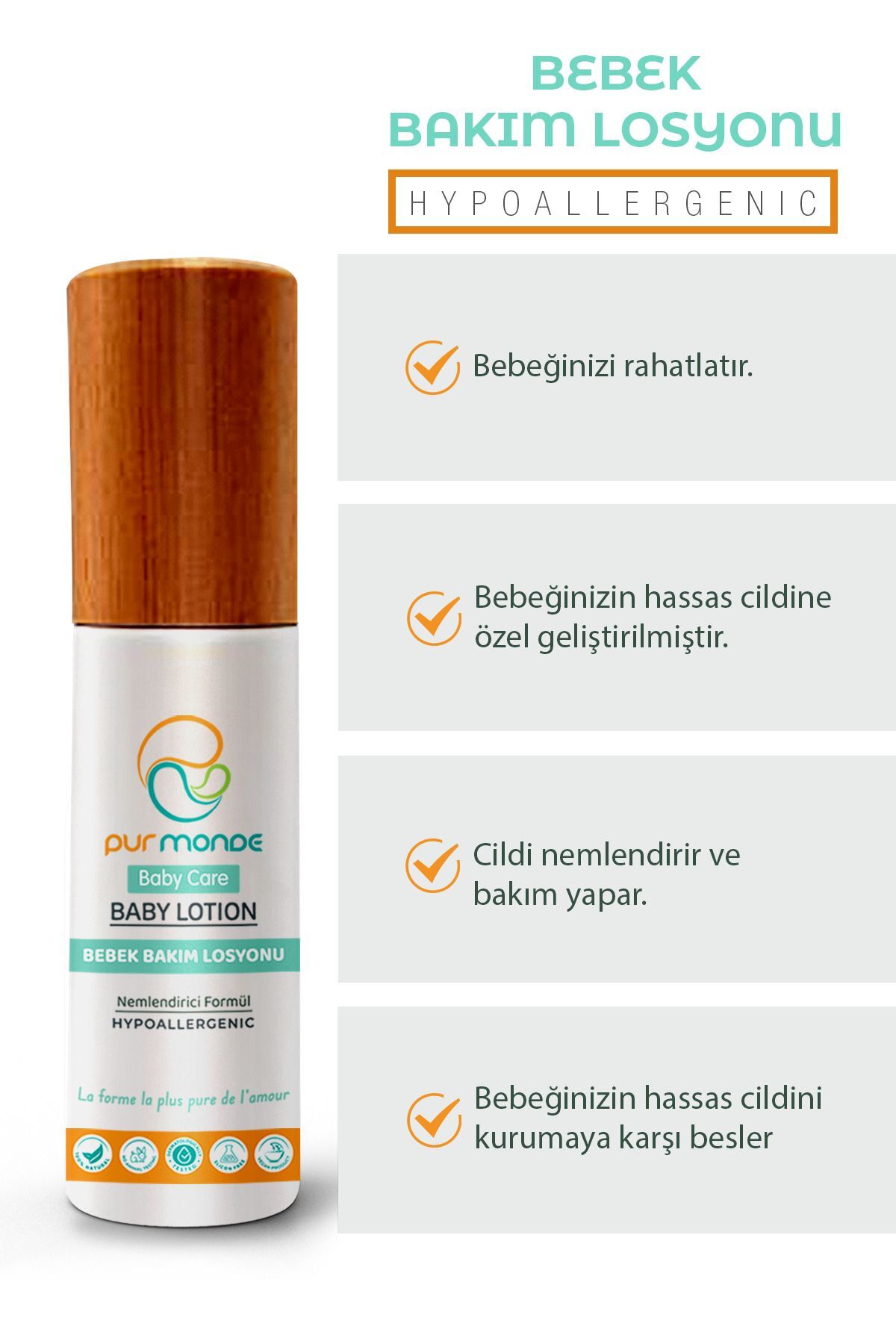 Pur Monde Doğal Bebek Bakım Losyonu 100ML fotoğrafı 4 (önizleme)