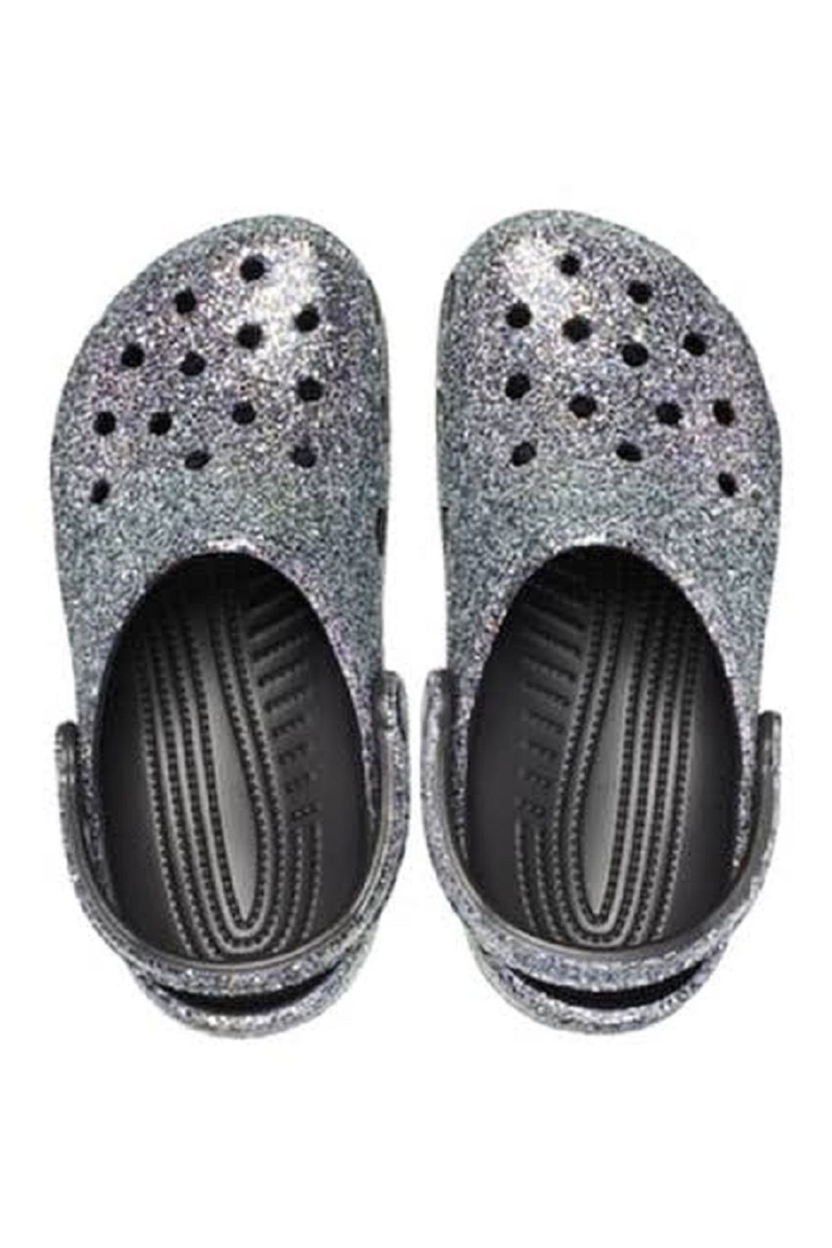 Crocs Rayures Classic Glitter Clog Noir-Multi