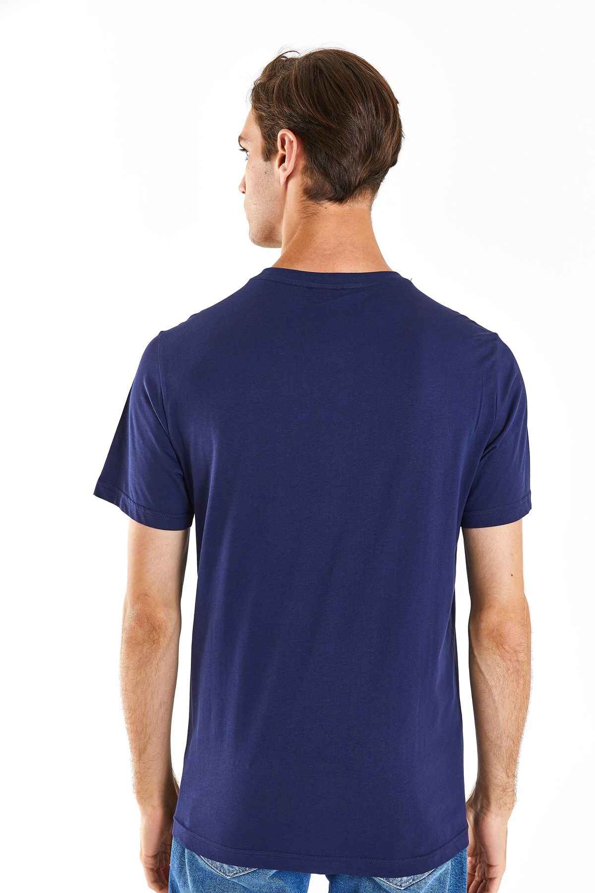 تیشرت مردانه آبی سرمه ای یو اس پولو | TYCE76E7590206BEA2 اورجینال - تصویر 3