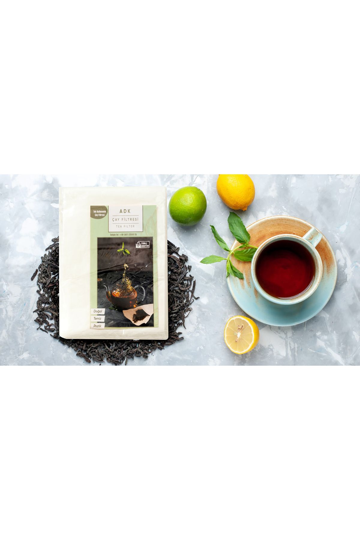 ADK-500 Pieces Cafe Type Natural Tea Filter That Does Not Require Strainer 2