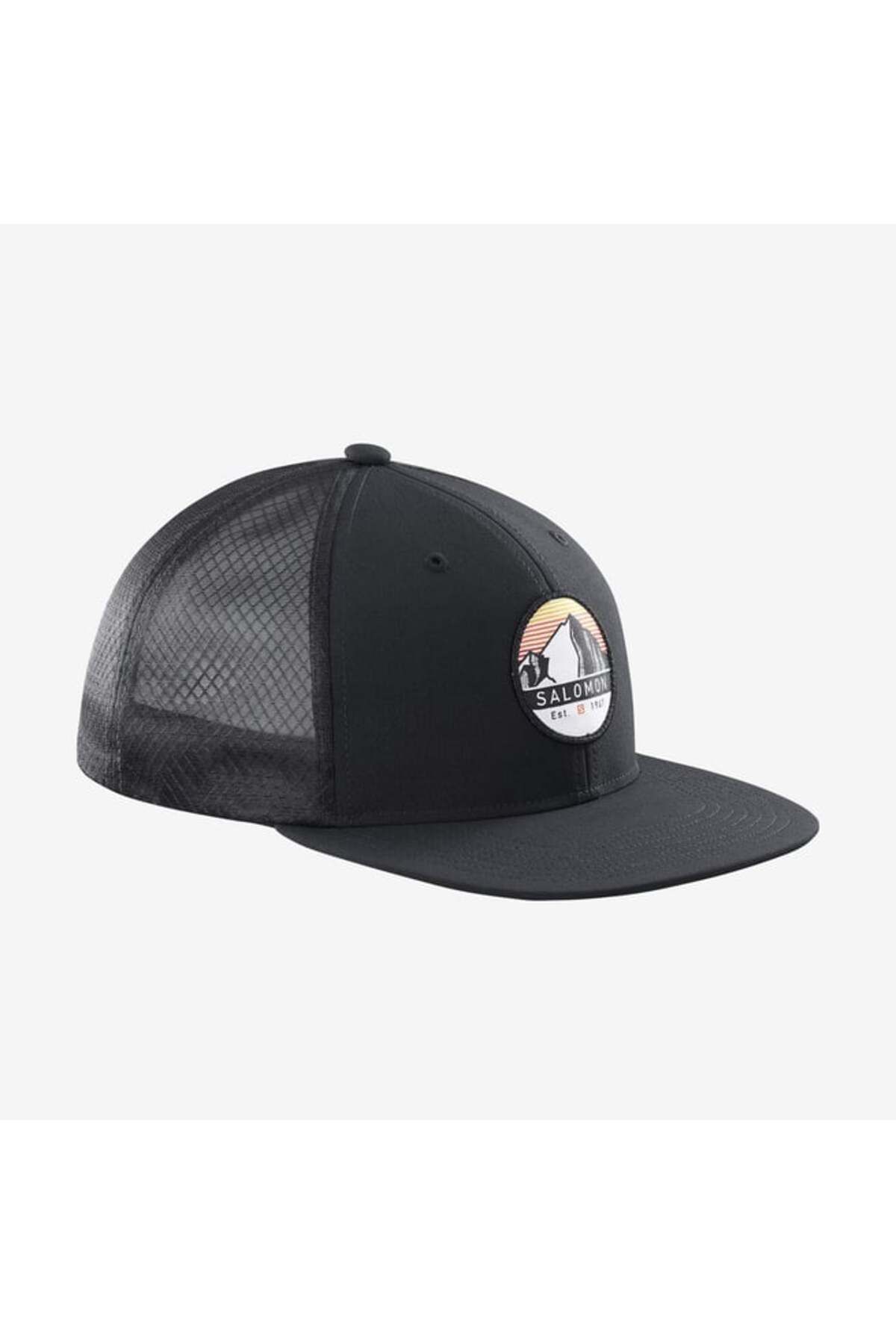 کلاه مردانه TRUCKER FLAT CAP BLACK Salomon