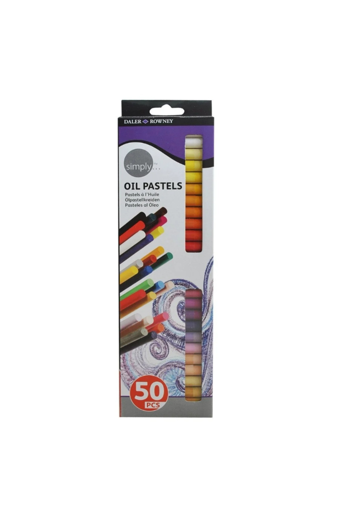 Daler Rowney Simply Oil Pastel Yağlı Pastel Seti 50 Renk