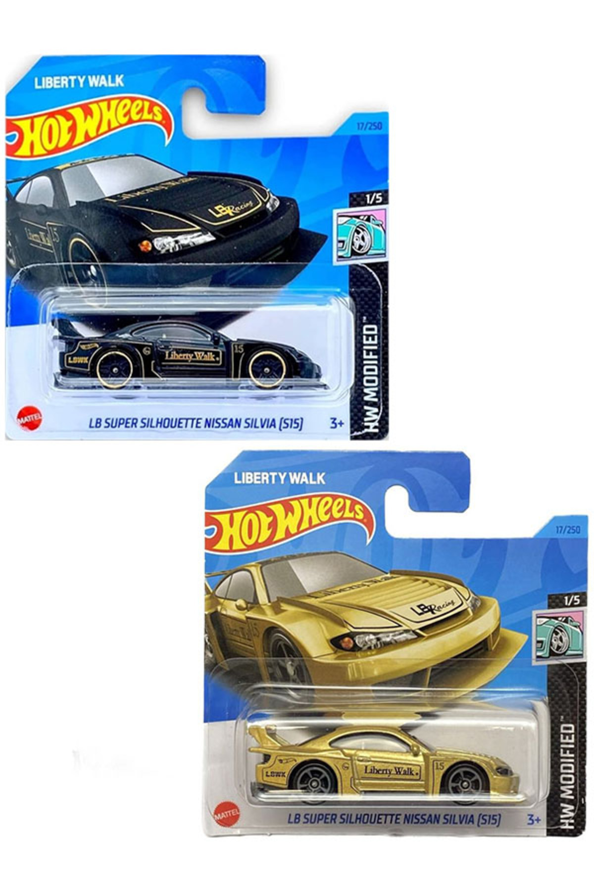 HOT WHEELS 2 Araç Set LB Super Silhouette Nissan Silvia Siyah