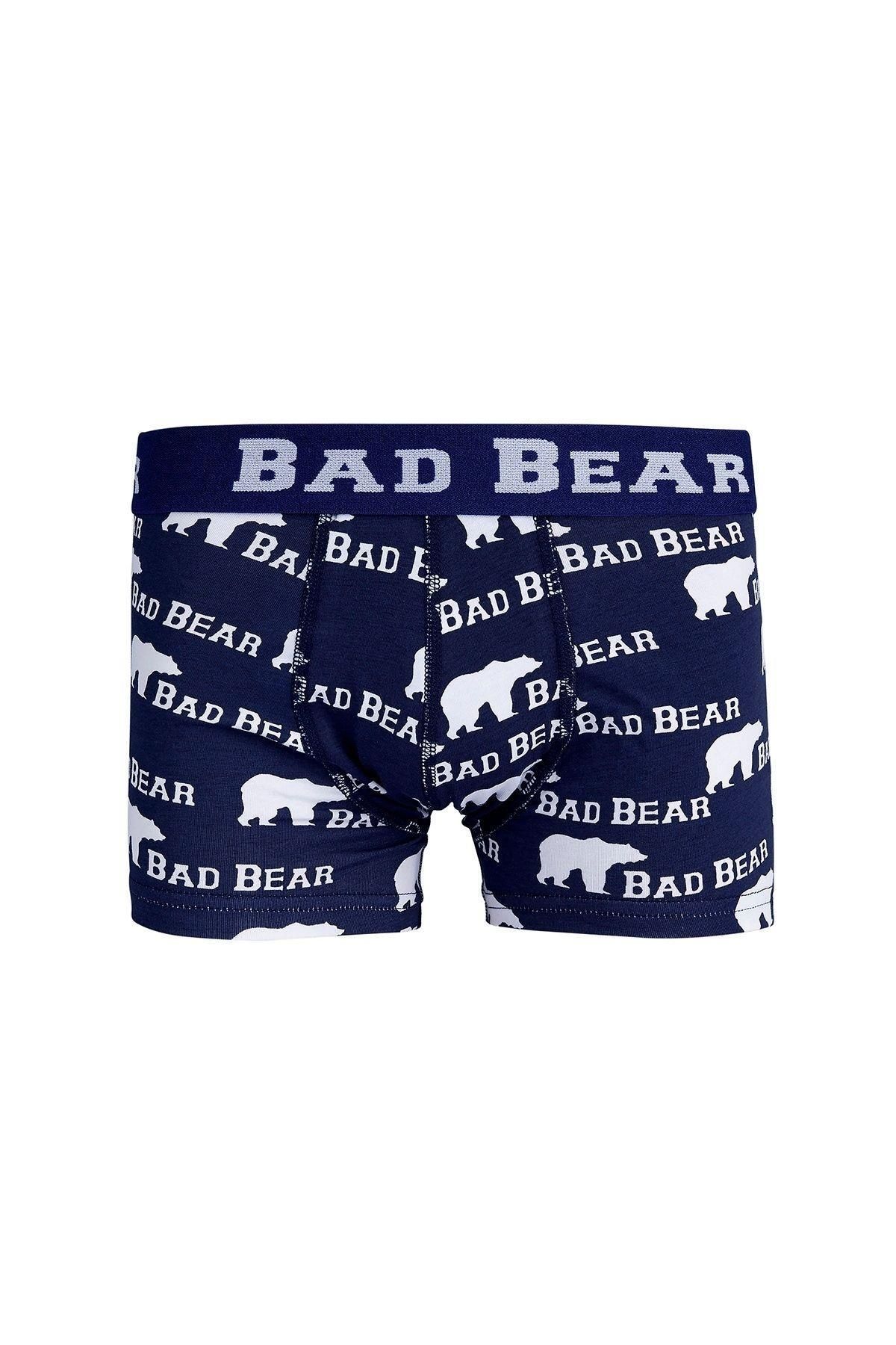 شورت باکسر آبی مردانه بوکسور 18.01.03.004 اورجینال Bad Bear