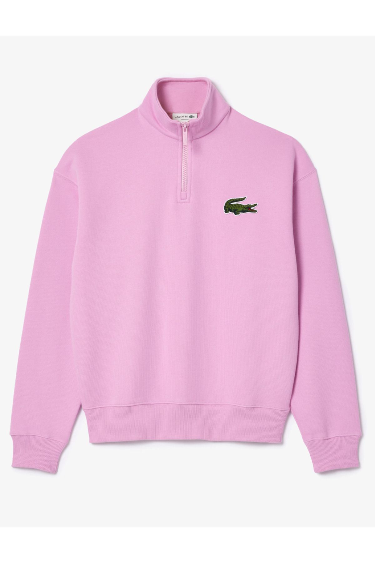 Lacoste Unisex Organic Cotton Quarter Zip Sweatshirt