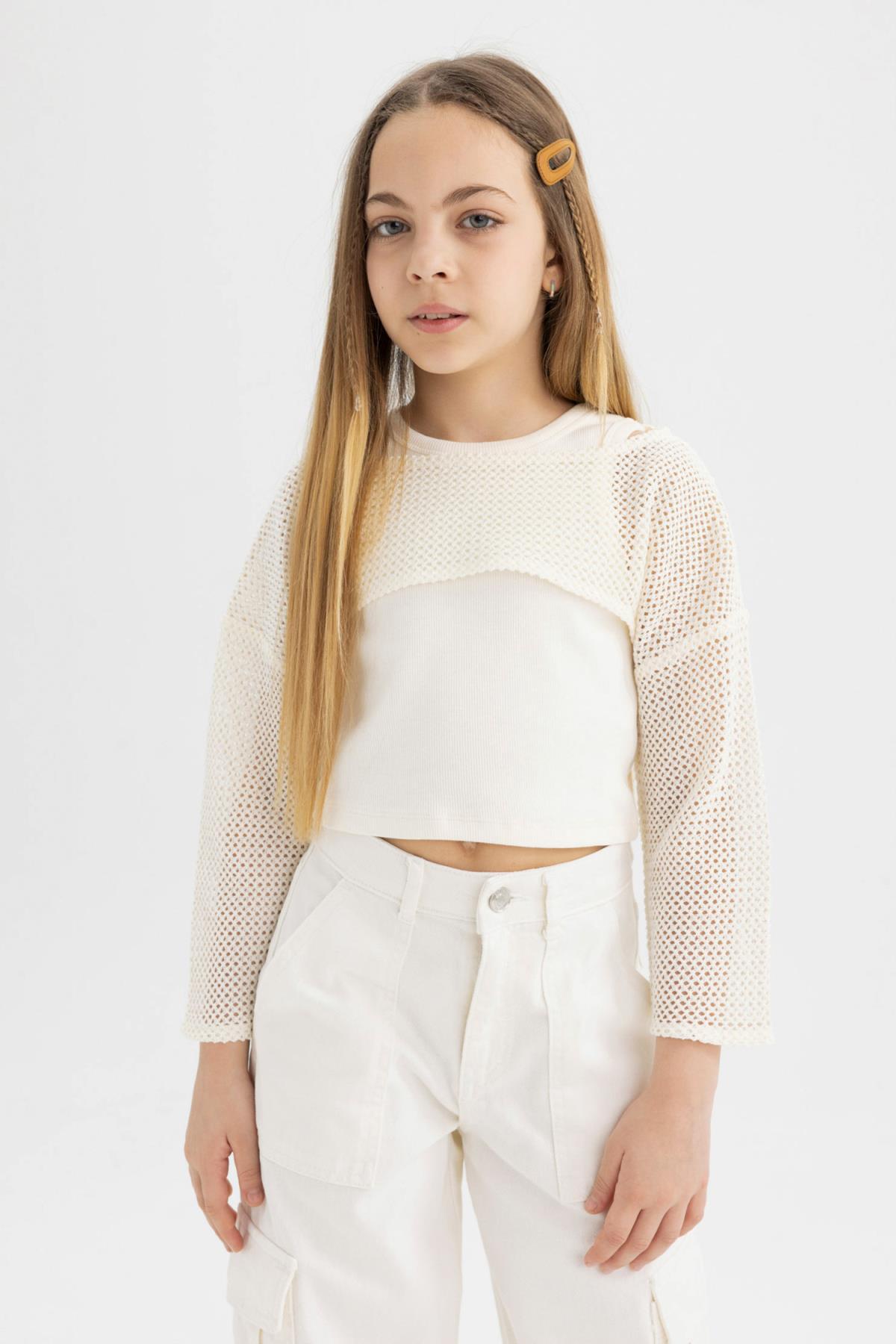 تی شرت دخترانه دفاکتو | C3350A824SP Defacto - Image 4