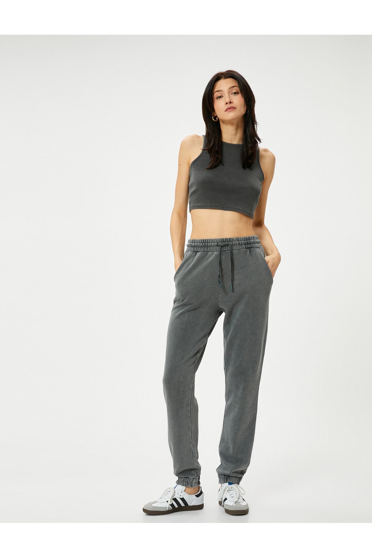 Crop Ribbed Athlete Crew Neck Standard Crop
