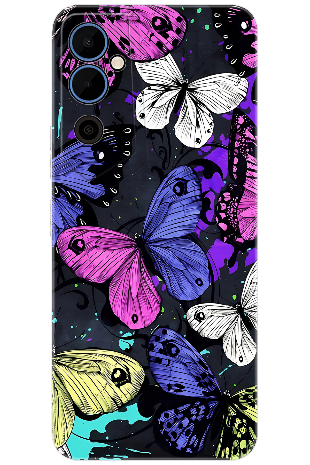 Pova Neo 2 (LG6N) Compatible Sheath Pattern Printed Silicone Heart Making Butterfly Stock:651 Cp-exphasyn
