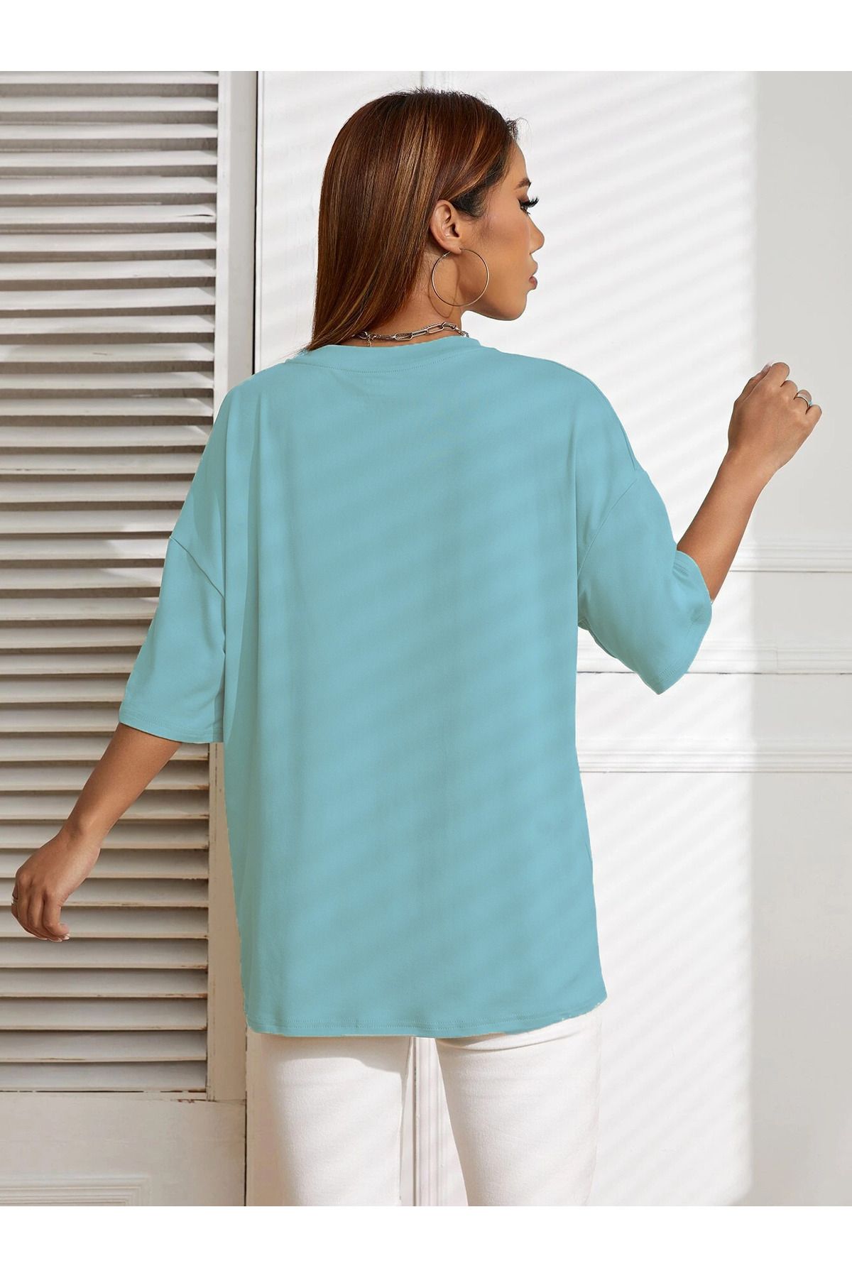 aynewmoda-Oversize I'm Not Lazy (koala) Printed T-shirt 2