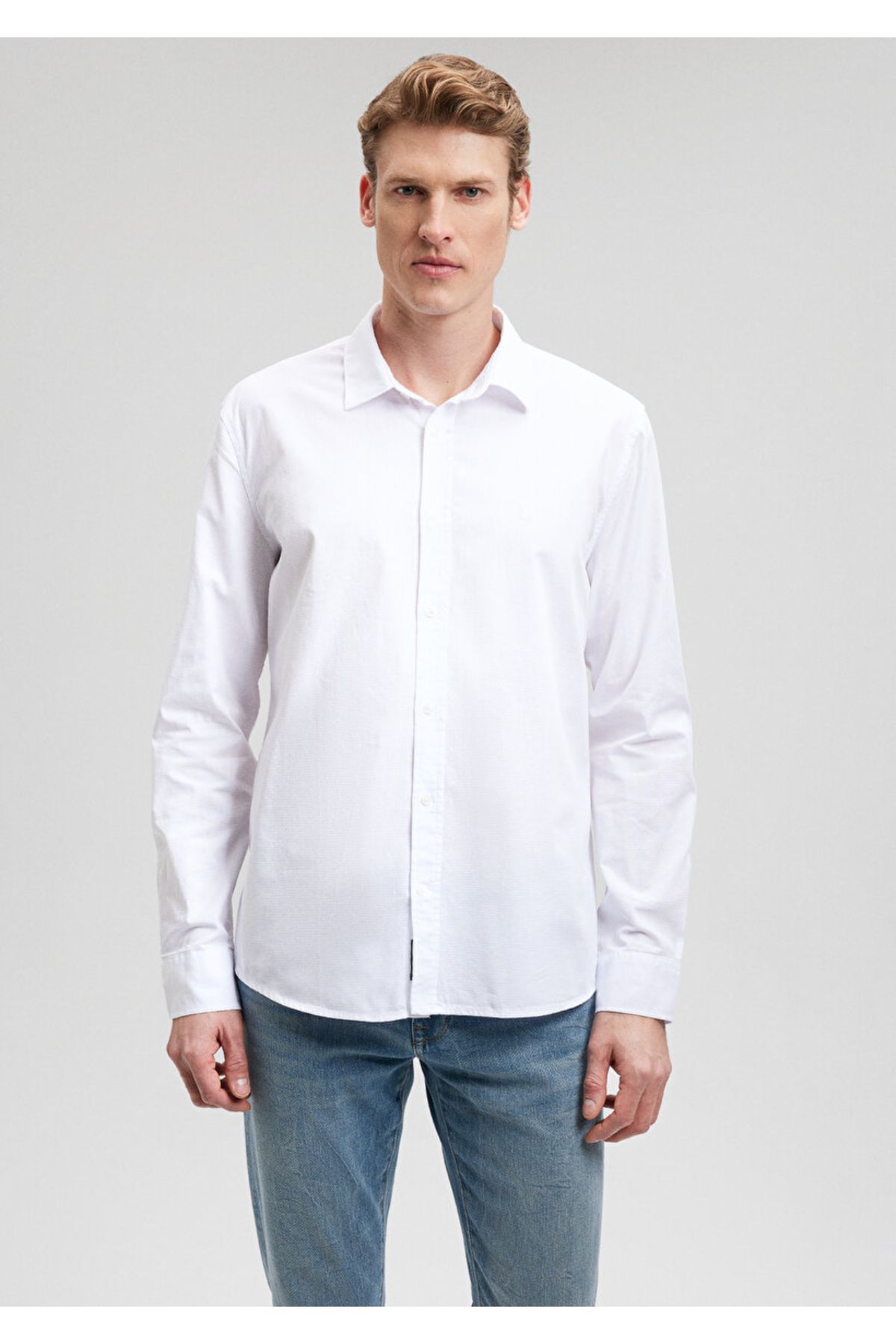 Mavi پیراهن سفید مردان M0211012-620