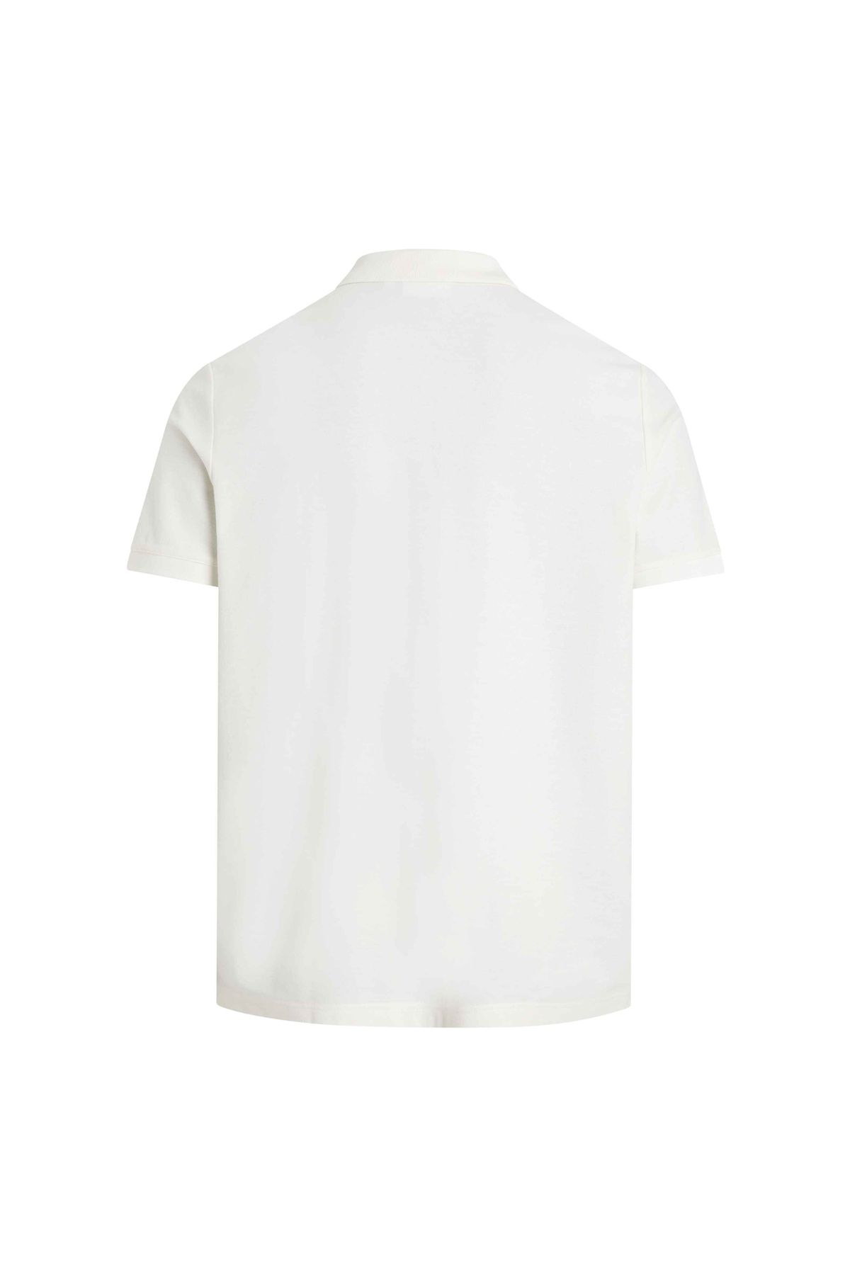 تی شرت یقه پولو سفید مردانه Polo K10K112462YAH Calvin Klein