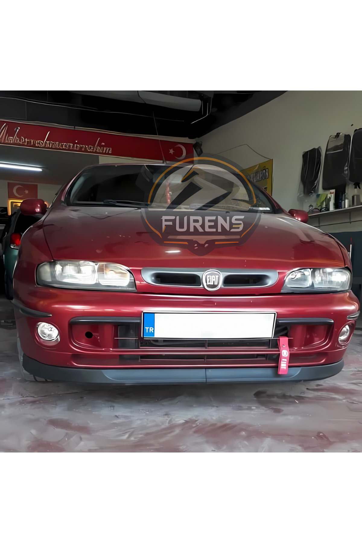 SHOOPLAA Fiat Marea 1997-2007 Uyumlu H lip Esnek Ön Lip 2 Parça Karlık Ön Ek Tampon Altı Dil