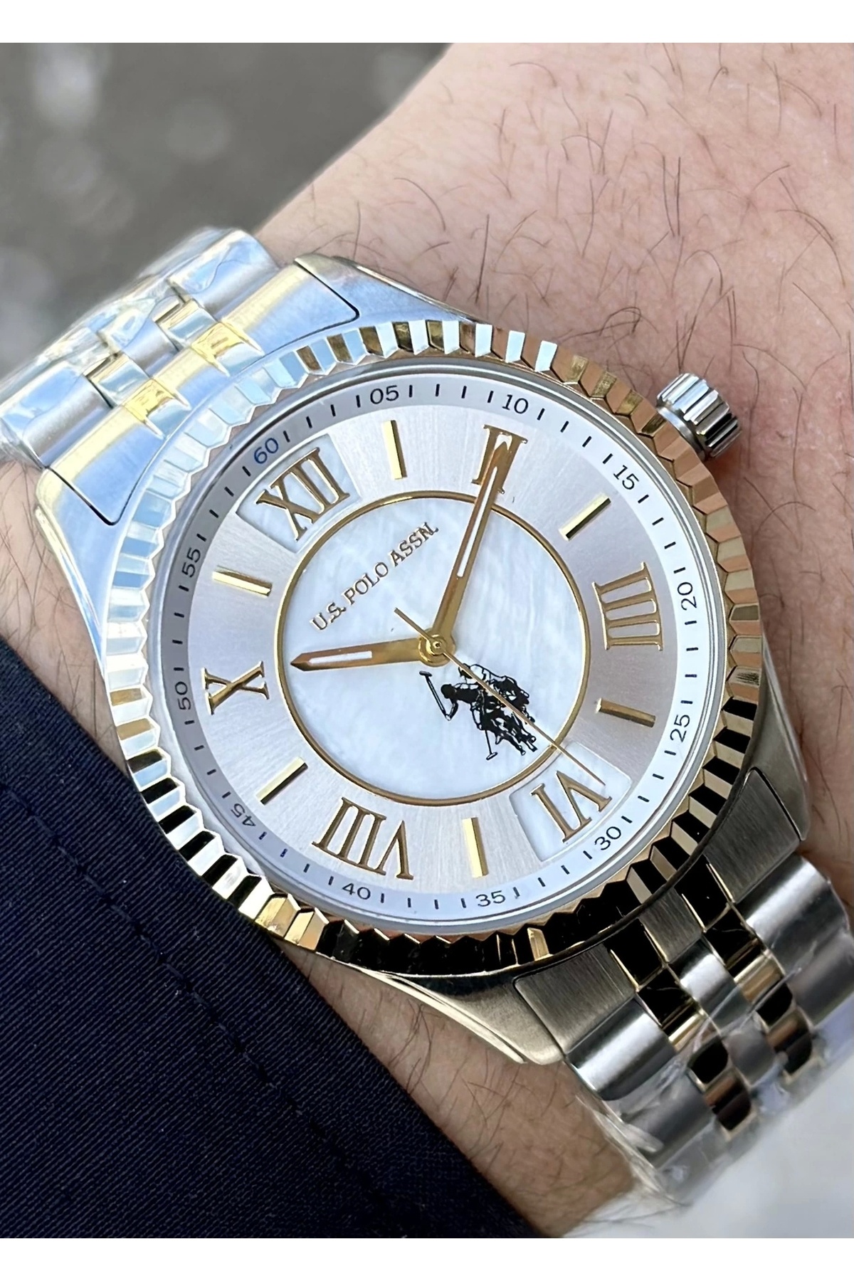 یو اس پولو ساعت مچی مردانه پولو اس ان. USPA2028-01 استیل متالیک خاکستری