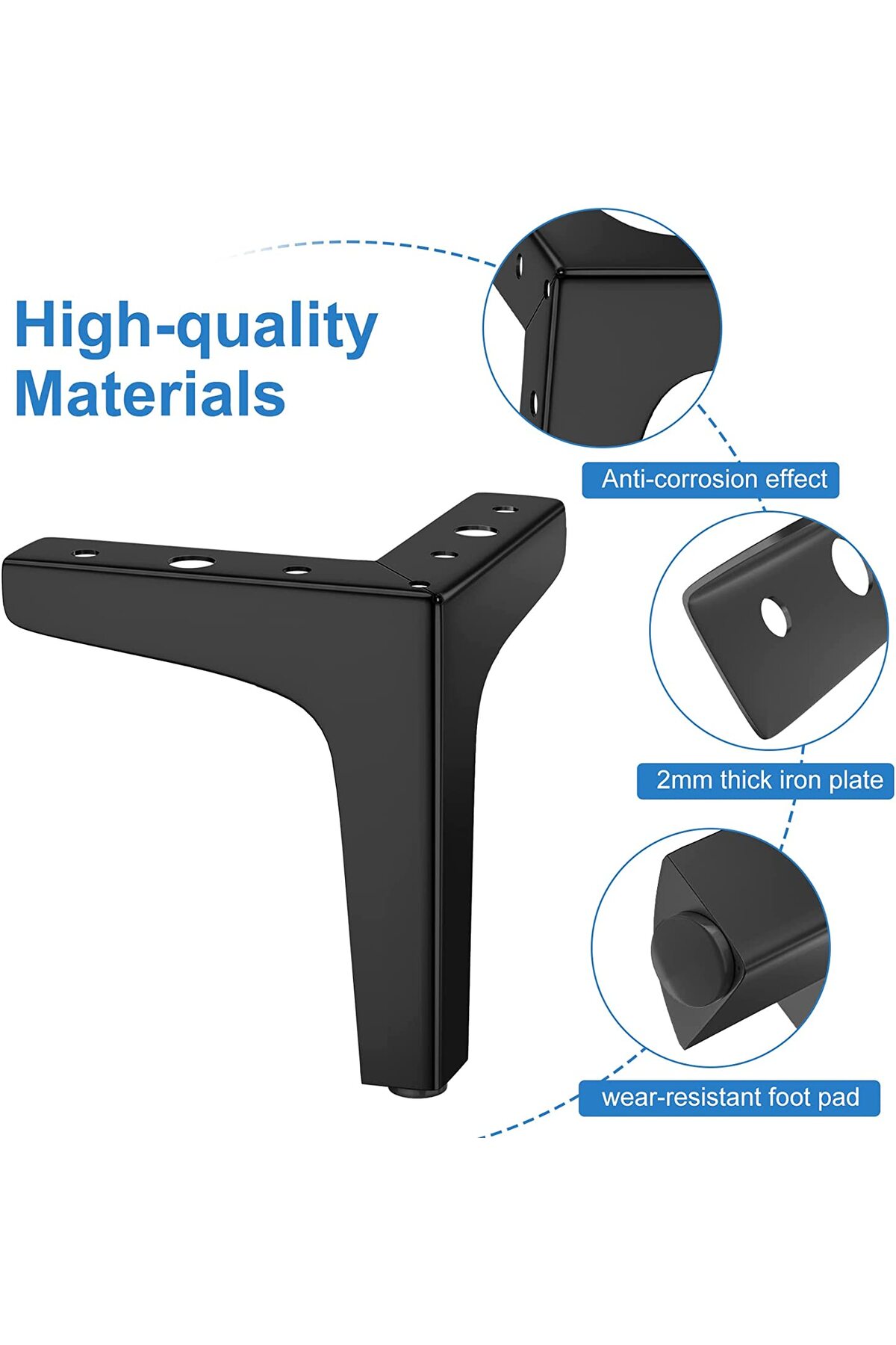 10 cm Modern Model Metal Furniture, Cabinet, Seat, TV Unit Legs (4 PCS)Robot Vacuum Cleaner