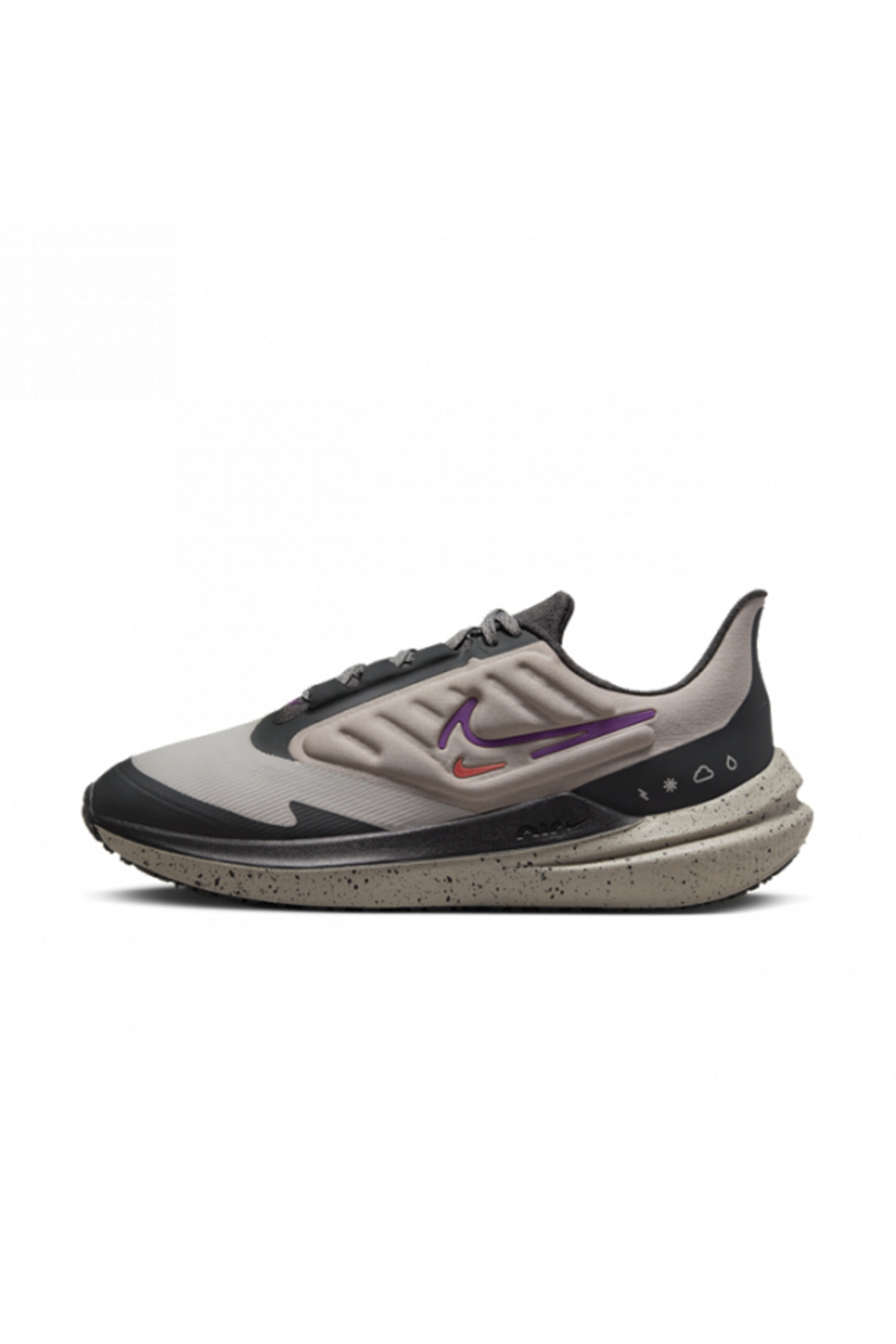 کفش Nike نایکی رانینگ خاکستری یونیسکس Air Winflo 9 Shield اورجینال - تصویر 5