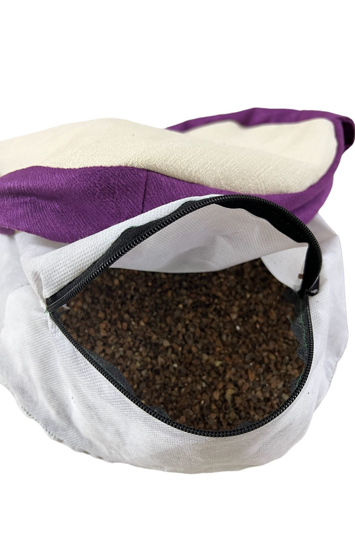 مت یوگا بنفش کوسن مدیتیشن Zafu پر کردن گندم سیاه 100 ٪ پارچه خام طبیعی REMEGE