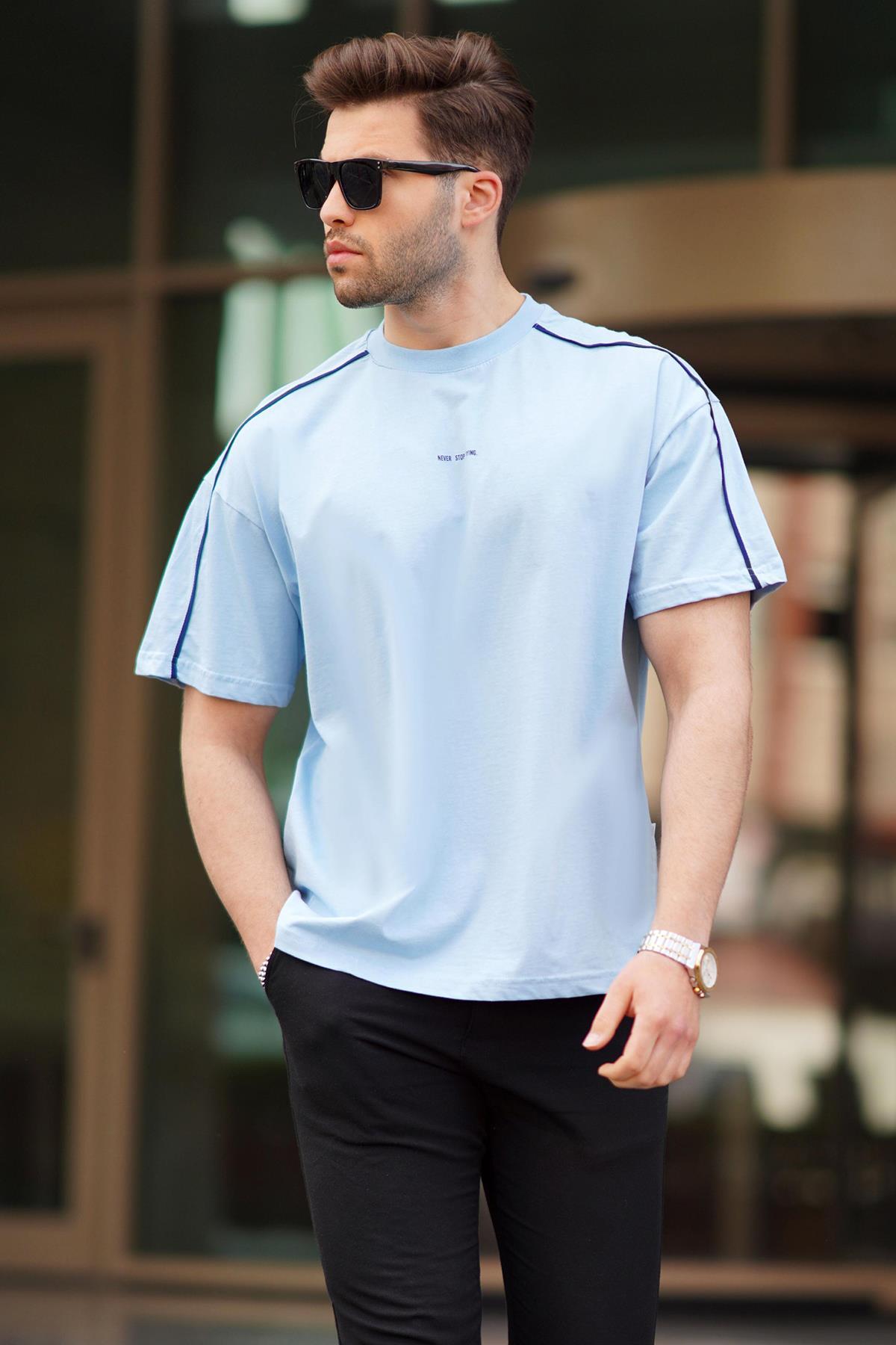 تیشرت یقه خدمه اورسایز مشکی