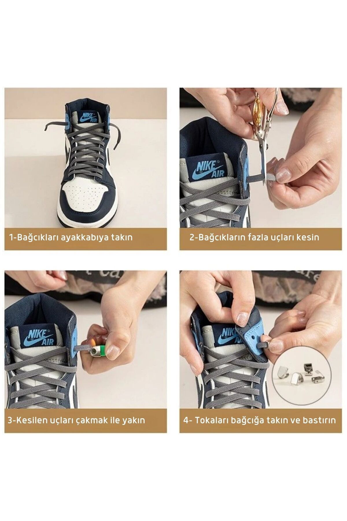 Palwin-Super Practical Elastic Laces with Metal Buckle - Smart Shoelaces, 1 Pair 6