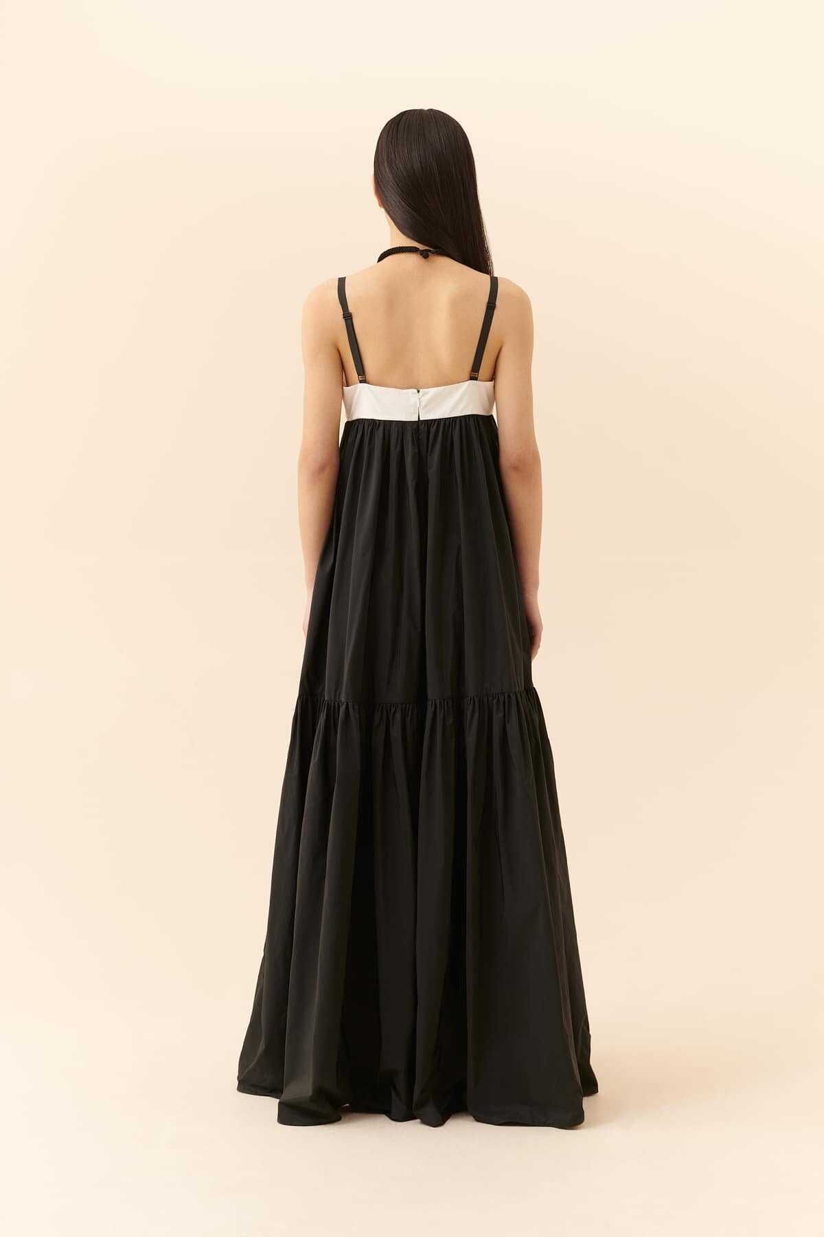 Roman black and white dress cheap
