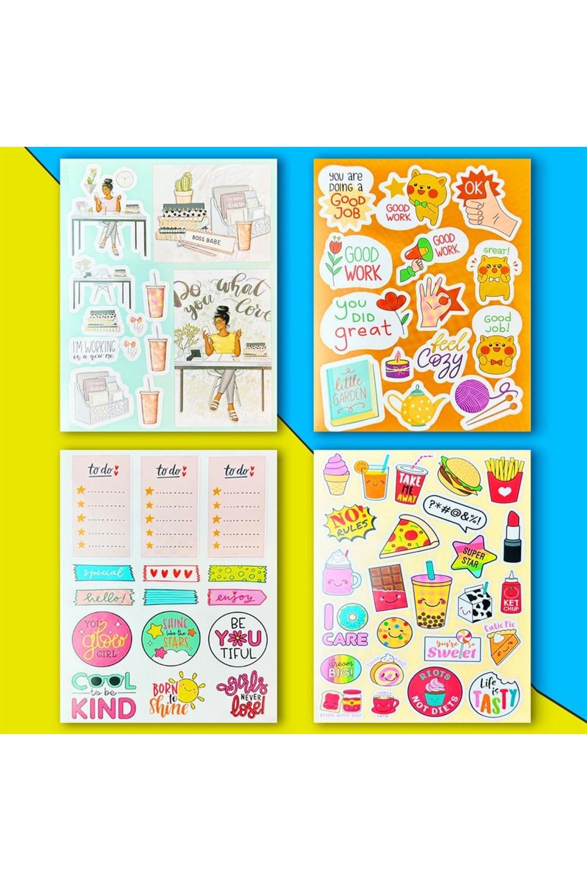 hediyeofisi-Design personalizat - Cartea mea cu autocolante DIY 24*17cm, Cartea cu autocolante colorate cu 16 pagini 3