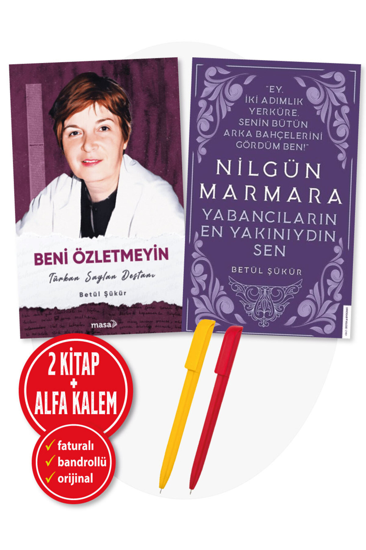 Masa Kitap Beni Özletmeyin - Türkan Saylan Destanı + Nilgün Marmara-Yabancıların En Betül Şükür Masa Kitap 2'li