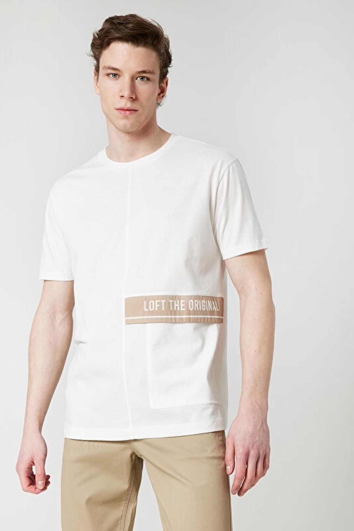 Loft تی شرت نر K.Kol LF2032531 OFF WHITE