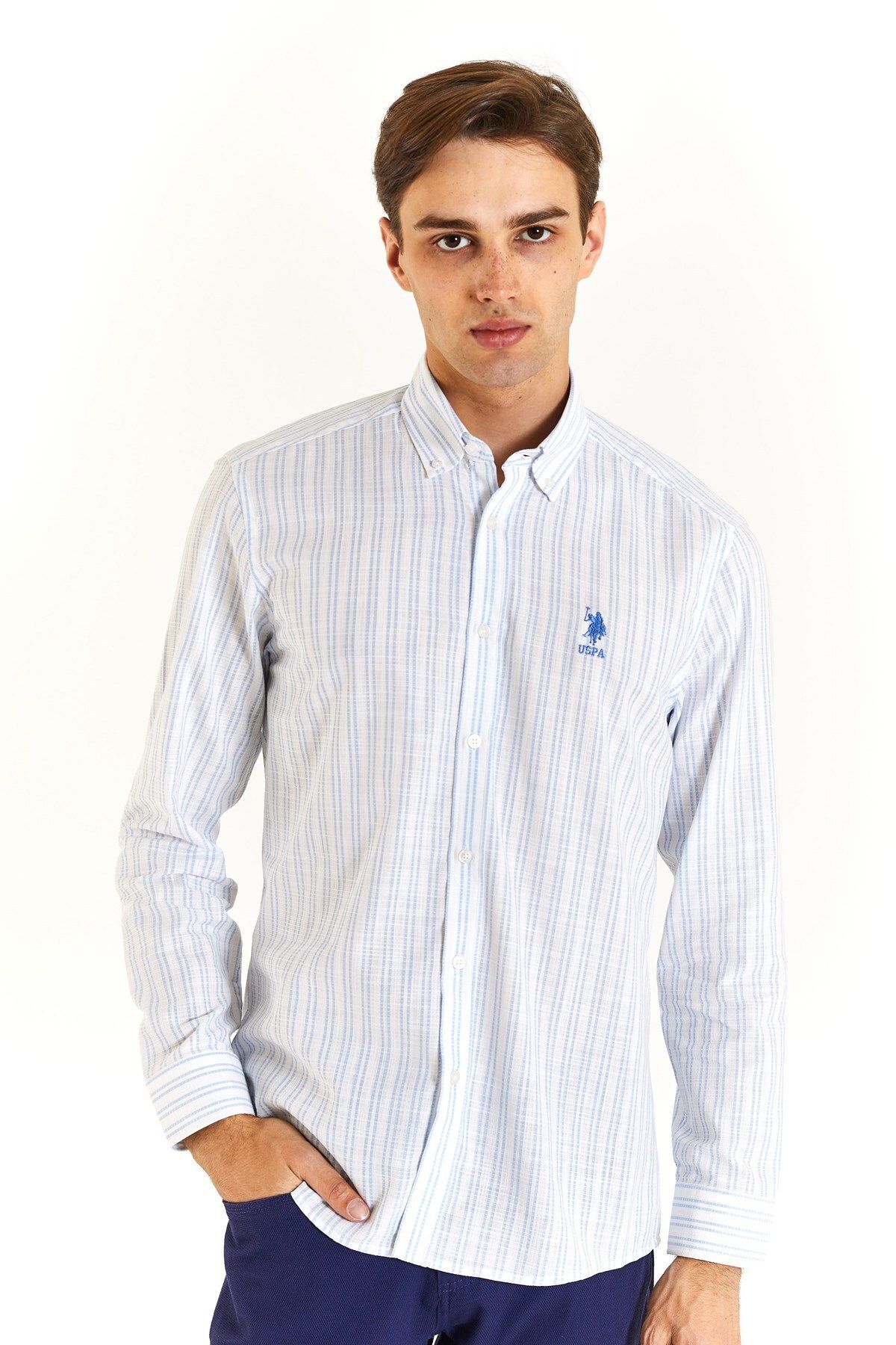 BASE. پولو اسن. پیراهن مردانه 50282870-VR003 U.S. Polo Assn.