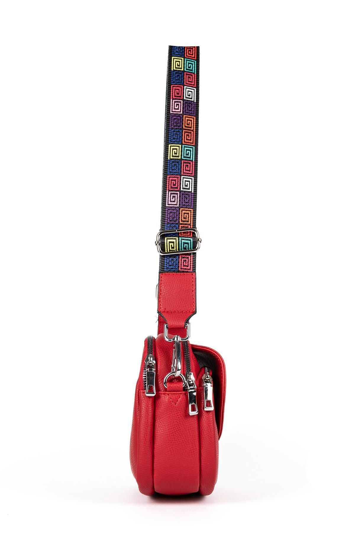 HNB-Vona Bags Red Shoulder Bag - Cross Strap, Mv028 5