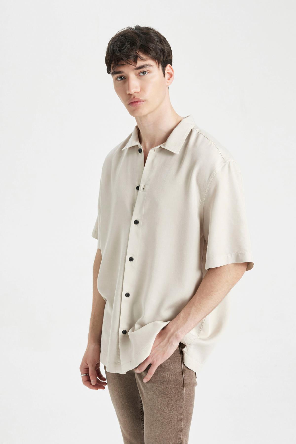 پیراهن مردانه دفاکتو | C7394AX24SM Defacto - Image 4