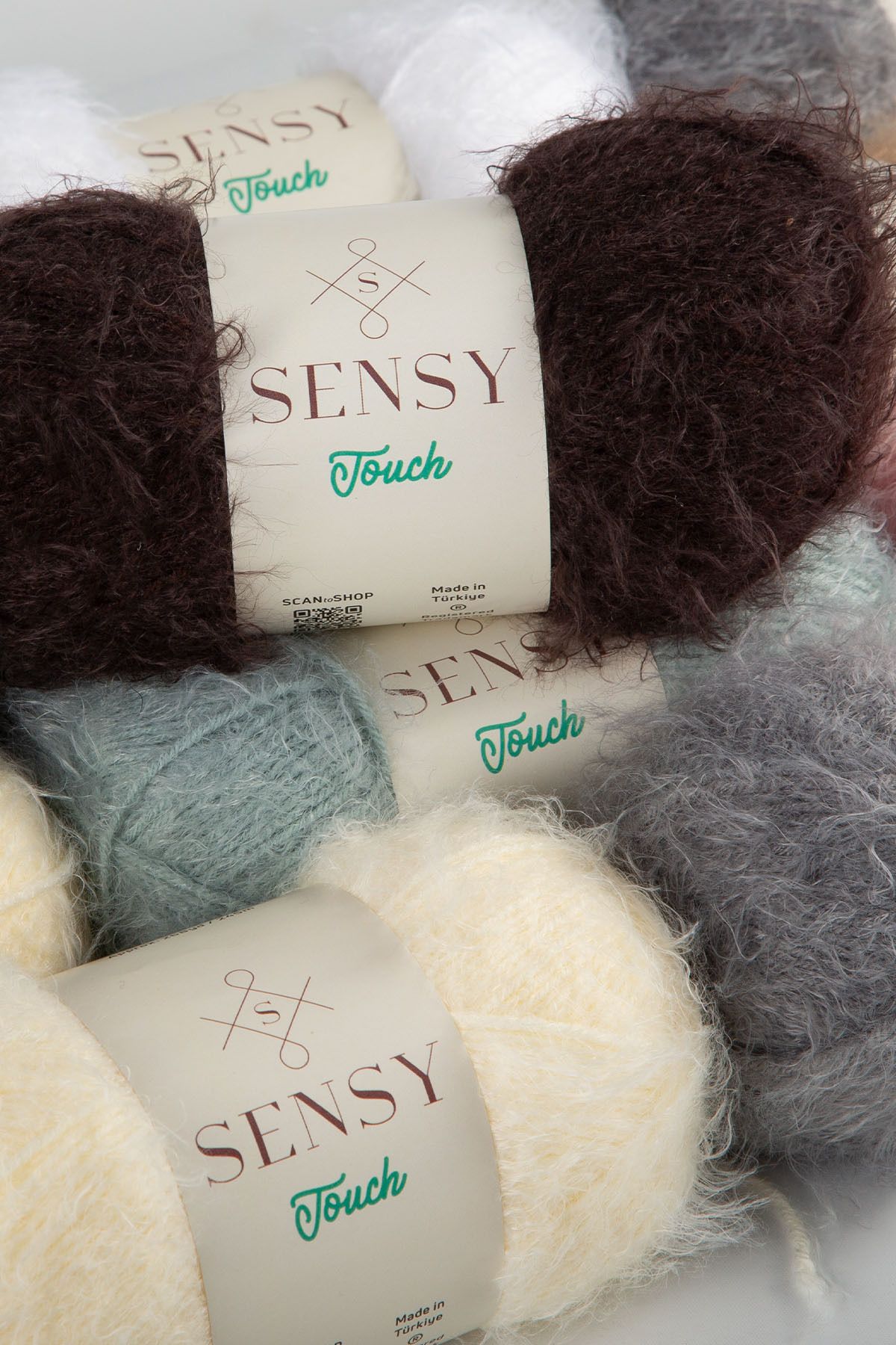 SENSY-Premium Touch Hand Knitting String Cardigan Sweater String Fur Looking String Scarf Beanie Plush Toy String Navy Blue 4