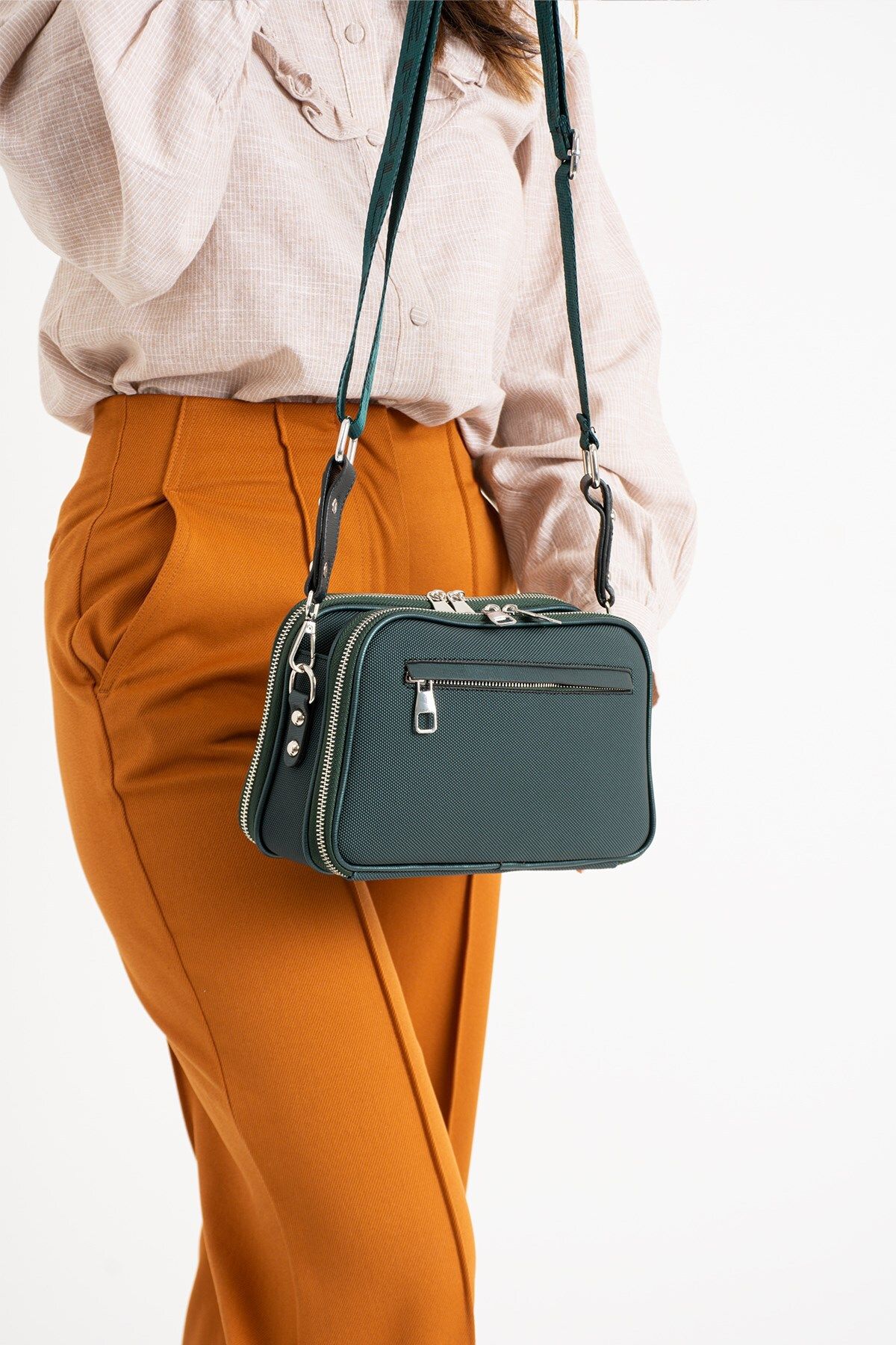Just Polo Omuz ve Çapraz Askılı Çanta - Yeşil
