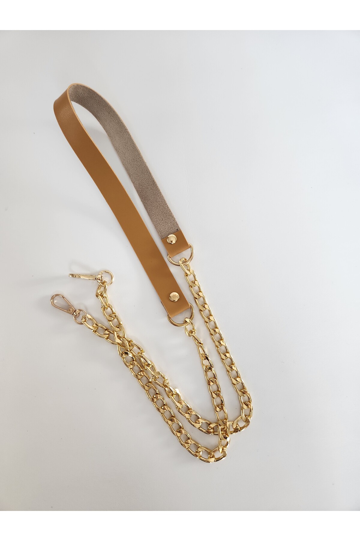 CHAIN LEATHER STRAP (120 CM)