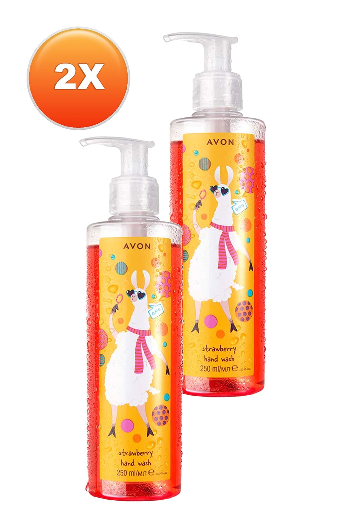 صابون مایع دست کودکان لاما دود نچرالز با رایحه توت فرنگی 250 میلی لیتری. مجموعه دو تایی Avon