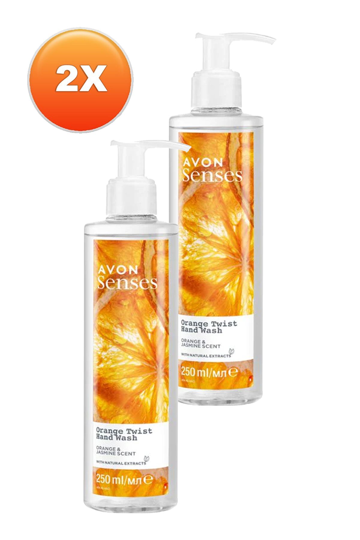 صابون مایع دستی با رایحه پرتقال و یاس 250 میلی لیتری Senses Orange Twist. مجموعه دو تایی Avon