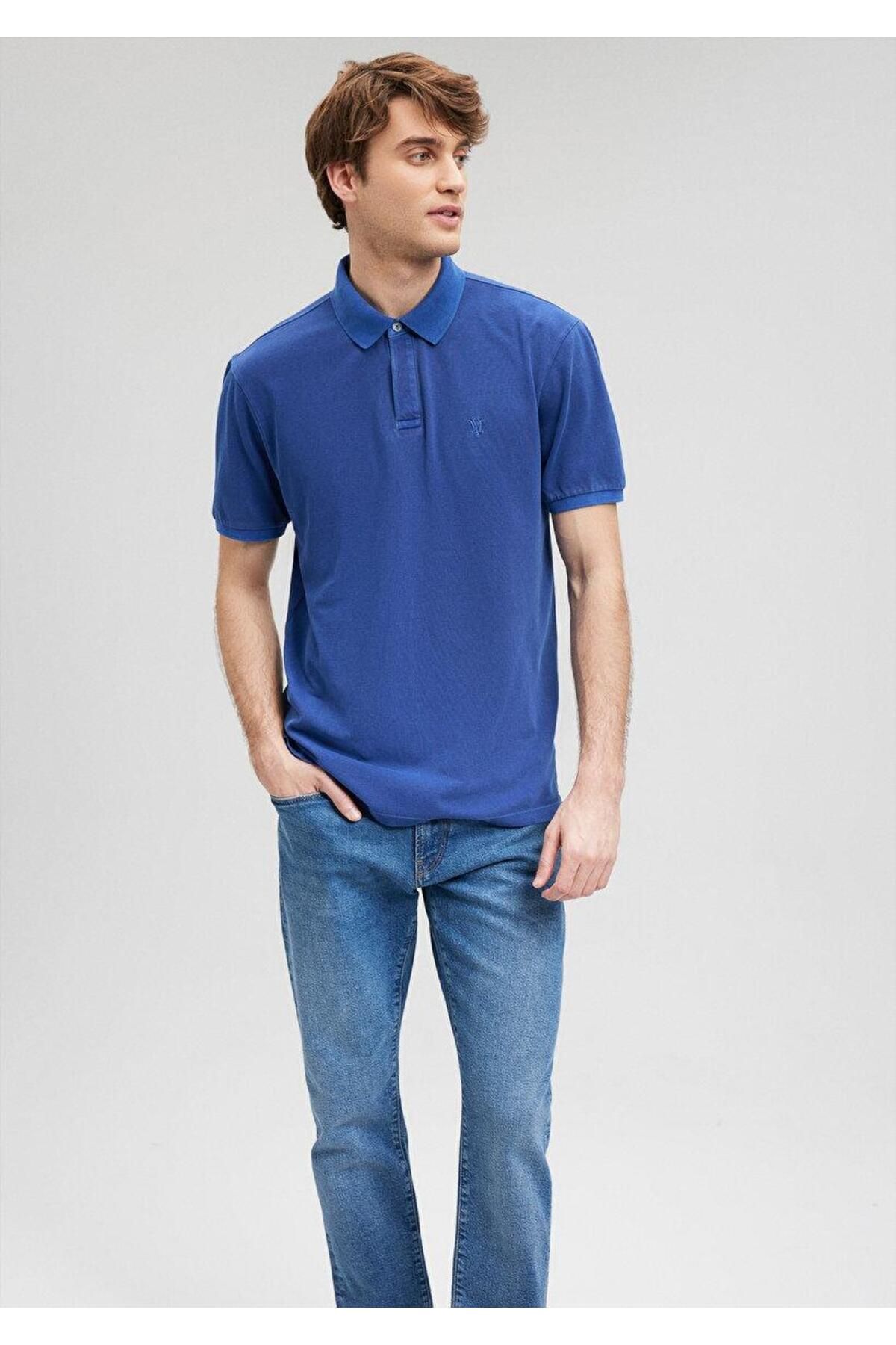 Mavi تی شرت چوگان مردانه آبی عمیق دریای 0612013-70907
