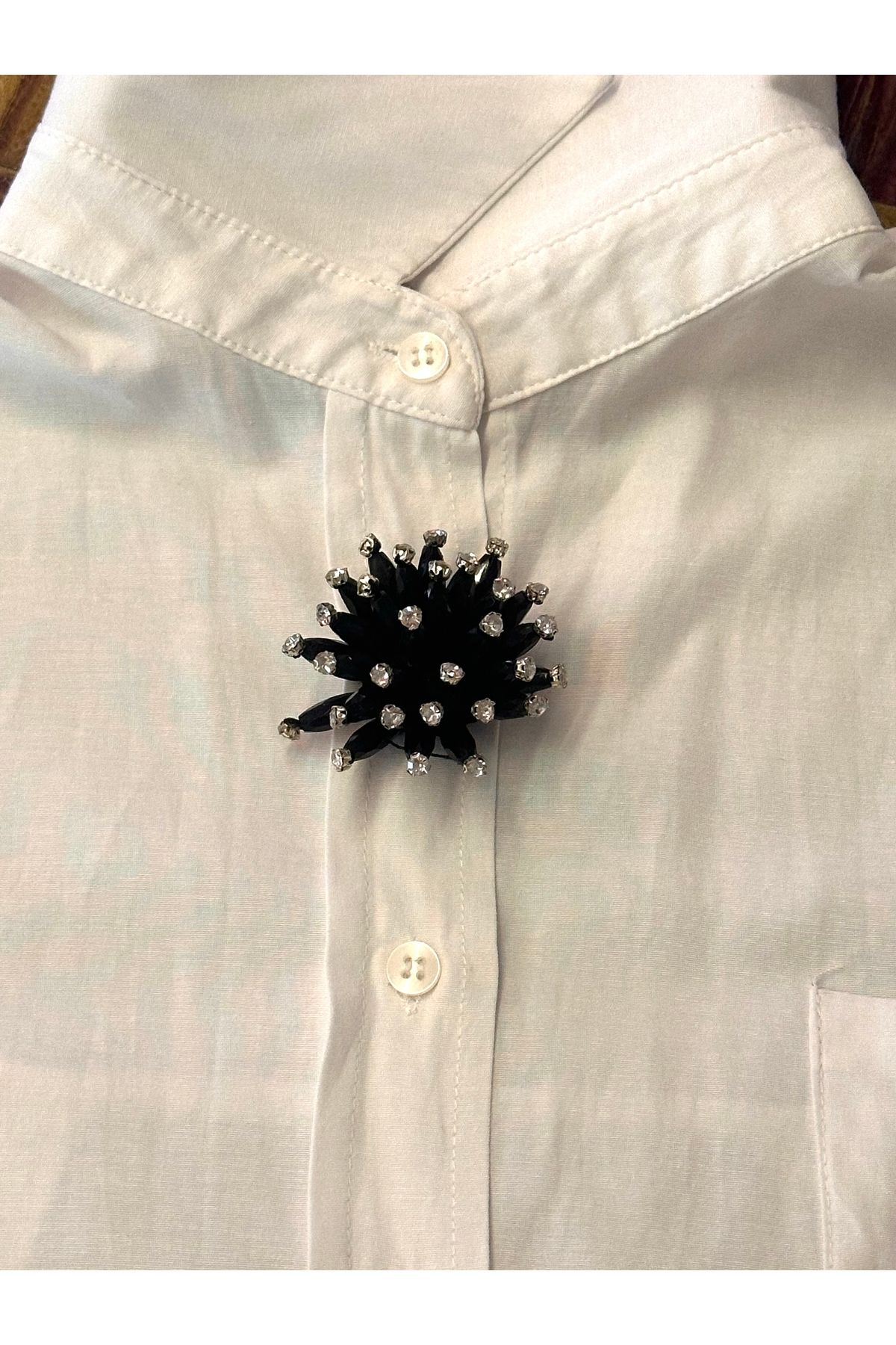 ODDA TASARIM ATÖLYESİ-Bead and crystal stone design large size single plug-sticker bottom clip button 6
