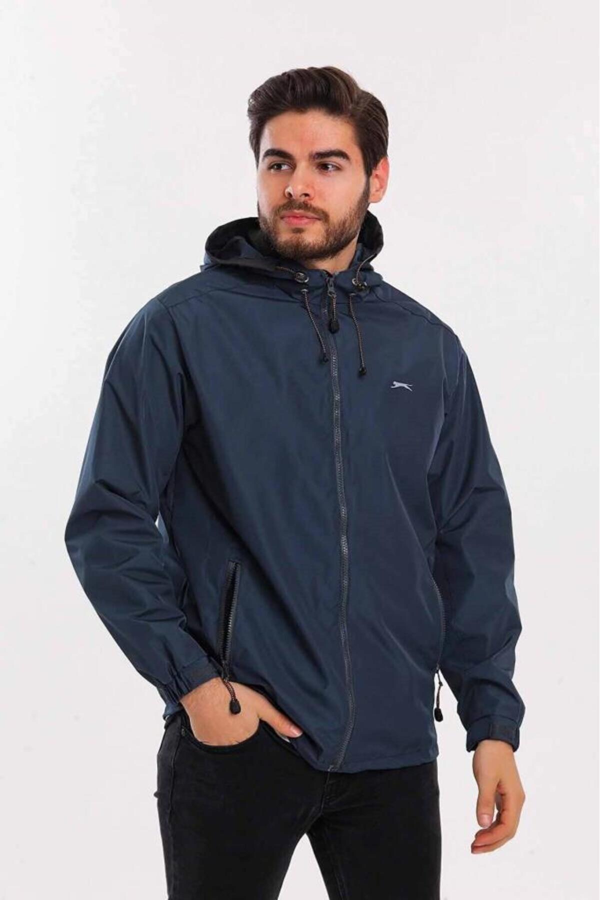 Slazenger  Ofans Erkek Yağmurluk ST21JE060-807 Petrol Rengi Yağmurluk Erkek - Görsel 2