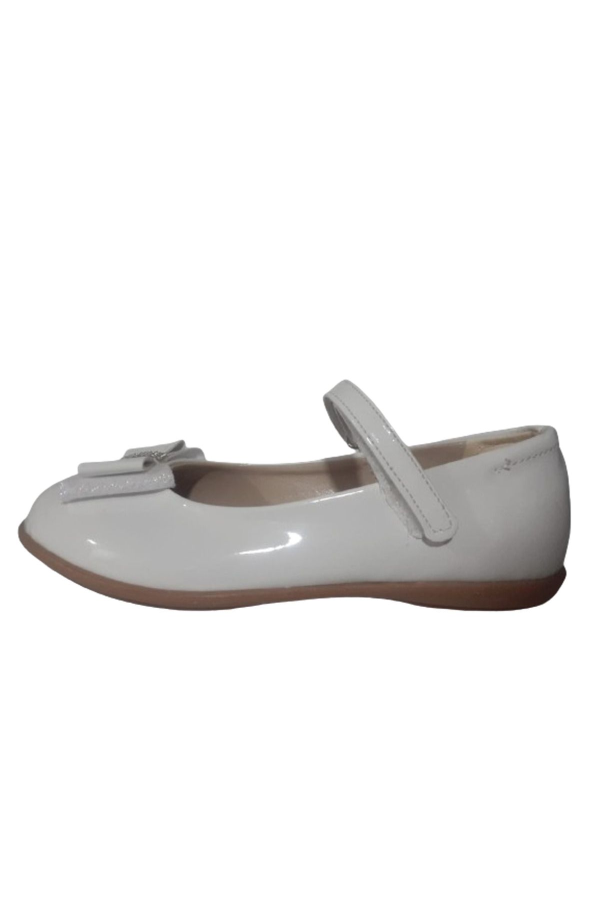 Anıl-Balerini albi pentru fete cu velcro - Pantofi stilați de zi cu zi AK65-889 3