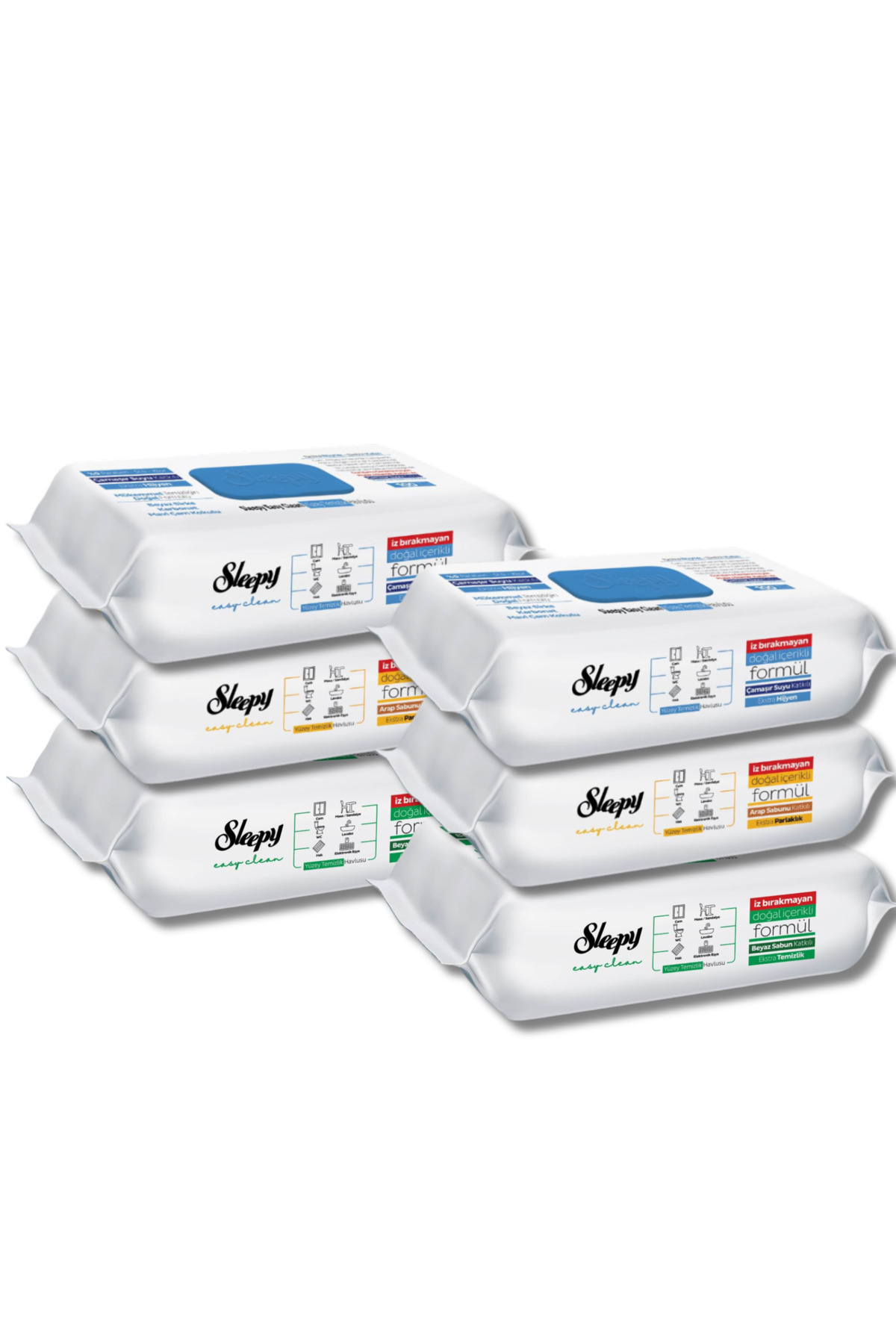 Sleepy Easy Clean Beyaz Sabun Katkılı+Çamaşır Suyu Katkılı+Arap Sabunu Katkılı 600 Yaprak Mikrofiber fotoğrafı 2 (önizleme)