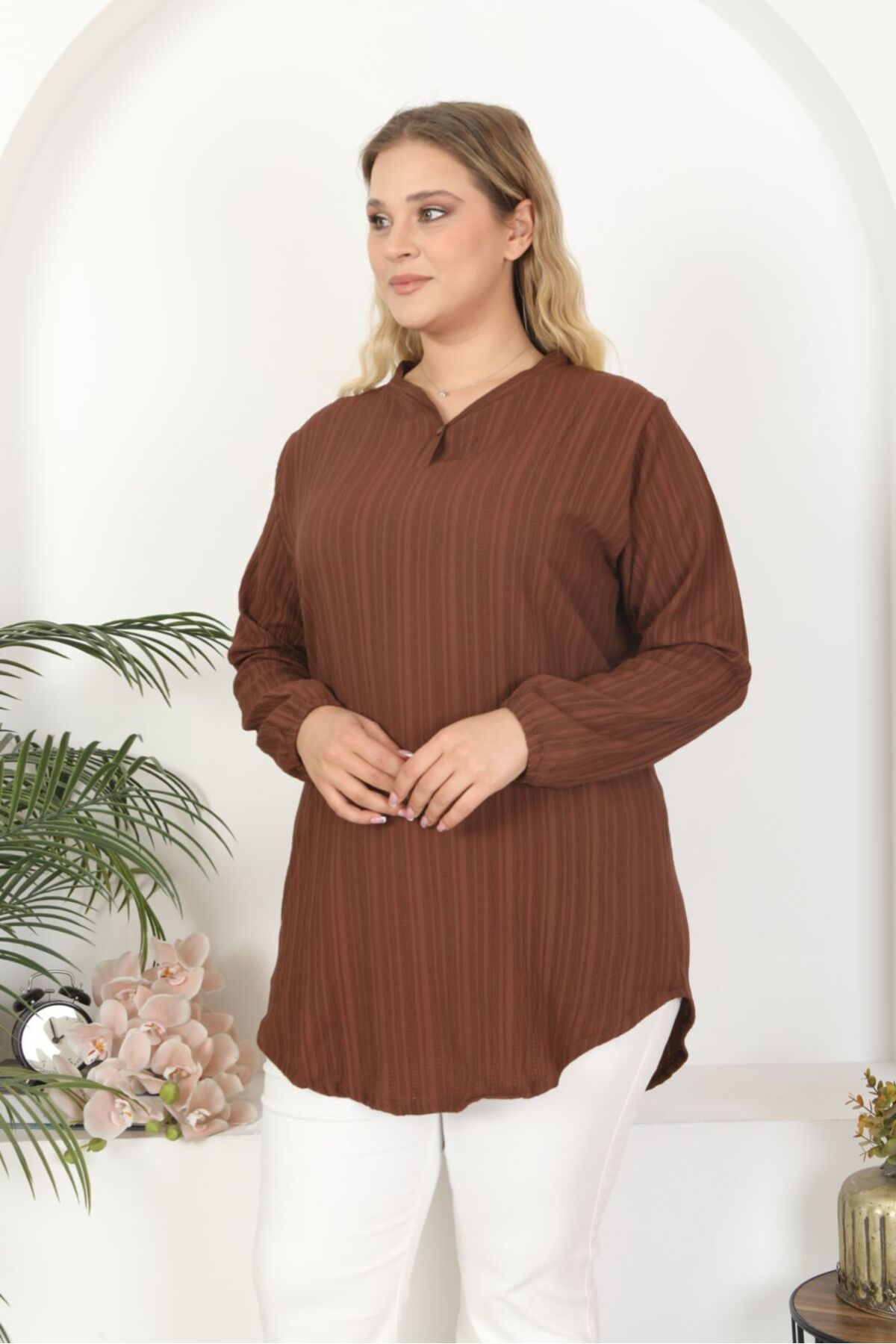 Genel Markalar Tunik dokuma viskon pamuklu yumuşak rahat kumaş