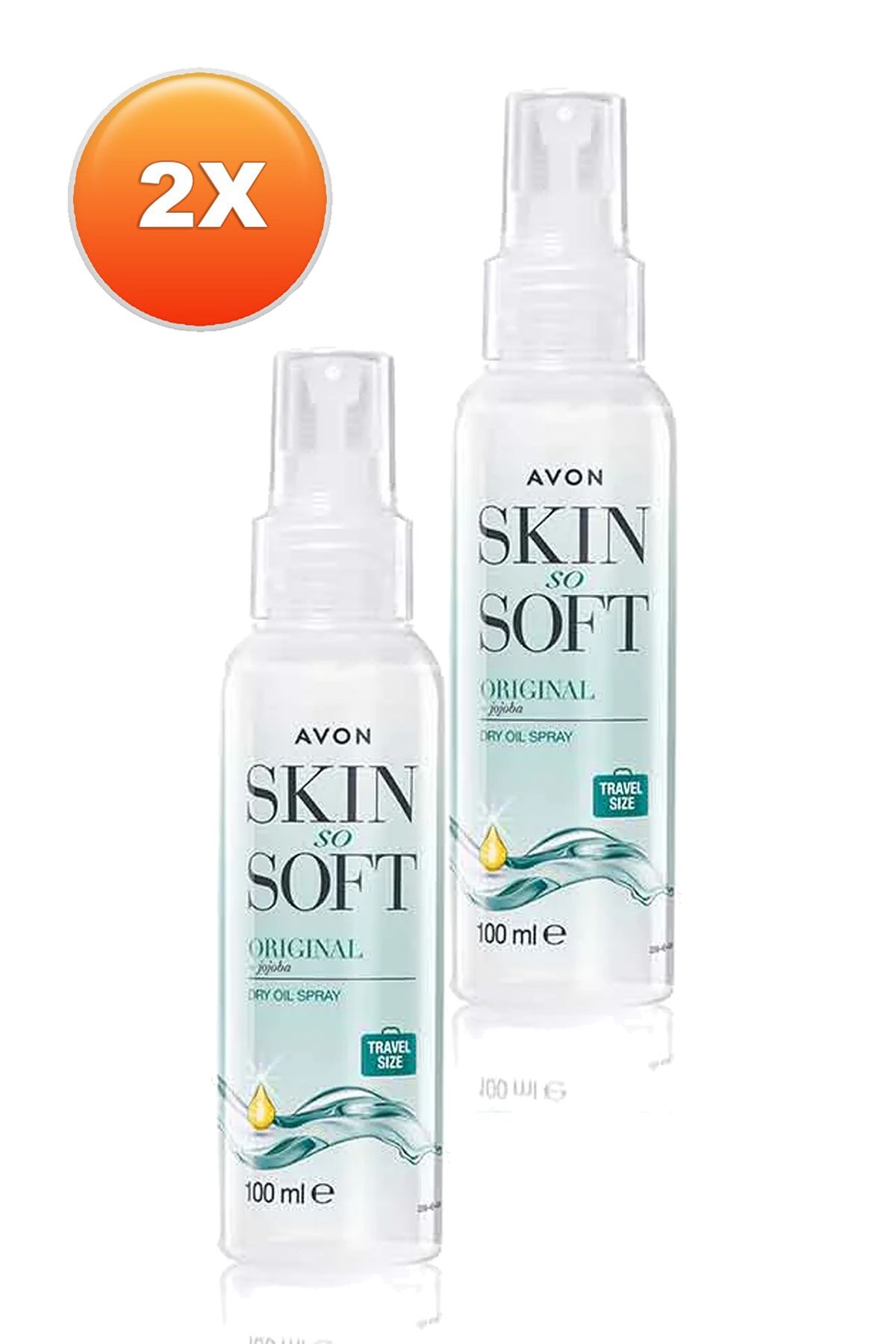 اسپری بدن روغن خشک اصل اسکین سو سافت 100 میلی لیتر. مجموعه دو تایی Avon