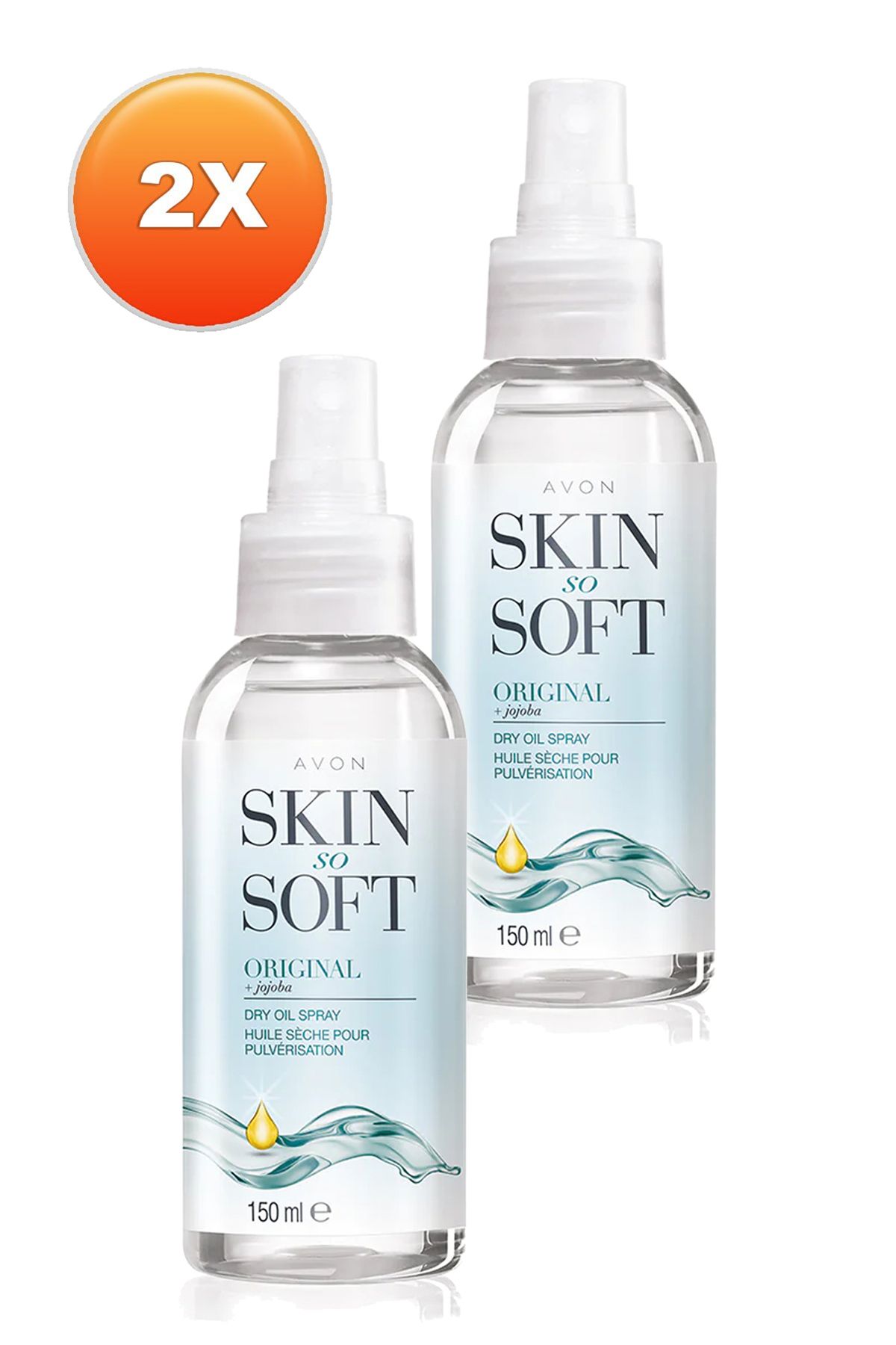 اسپری روغن خشک اصل اسکین سو سافت 150 میلی لیتر. مجموعه دو تایی Avon