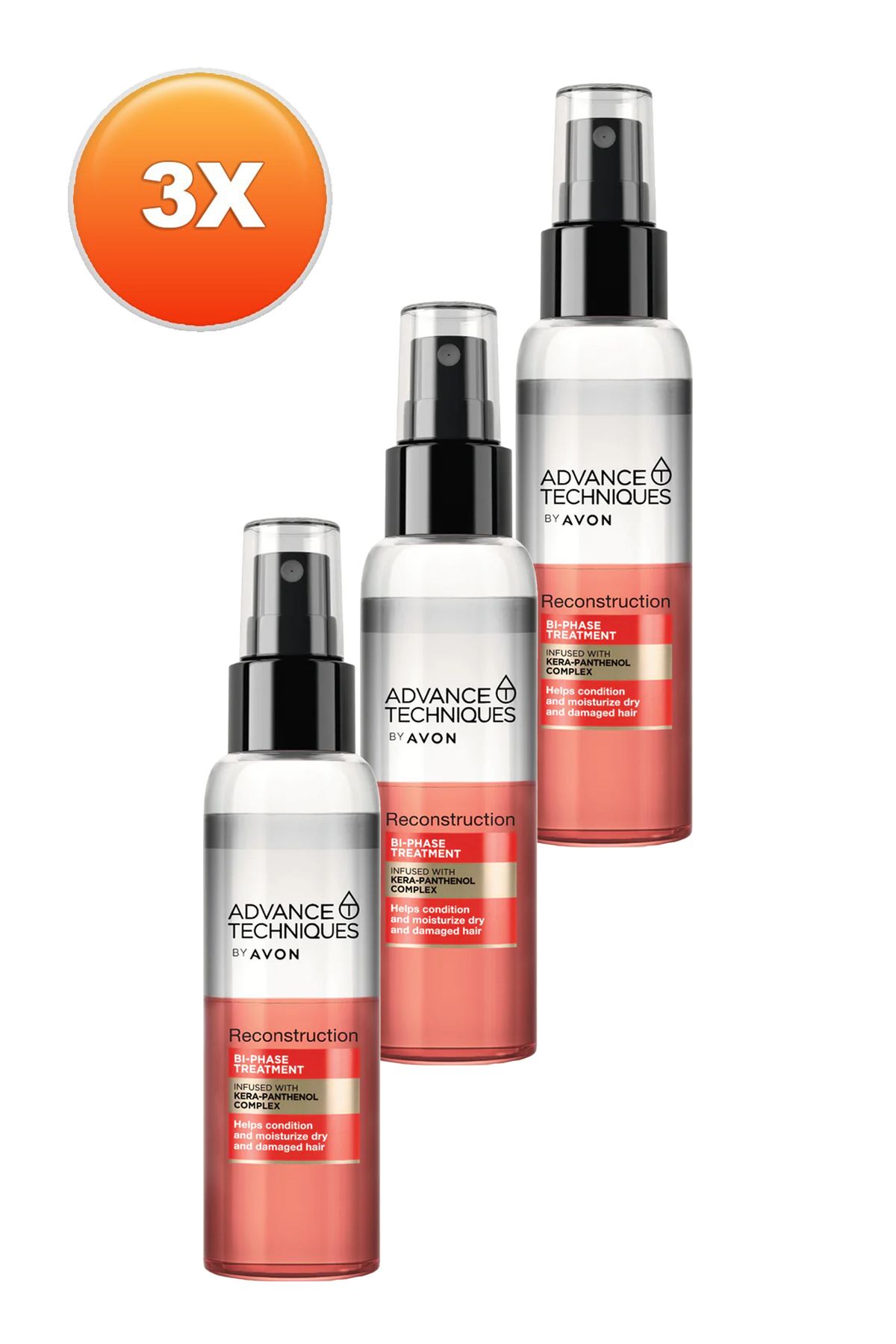 اسپری مو ترمیم کننده دوفاز Advance Techniques 100 میلی لیتر. مجموعه سه تایی Avon